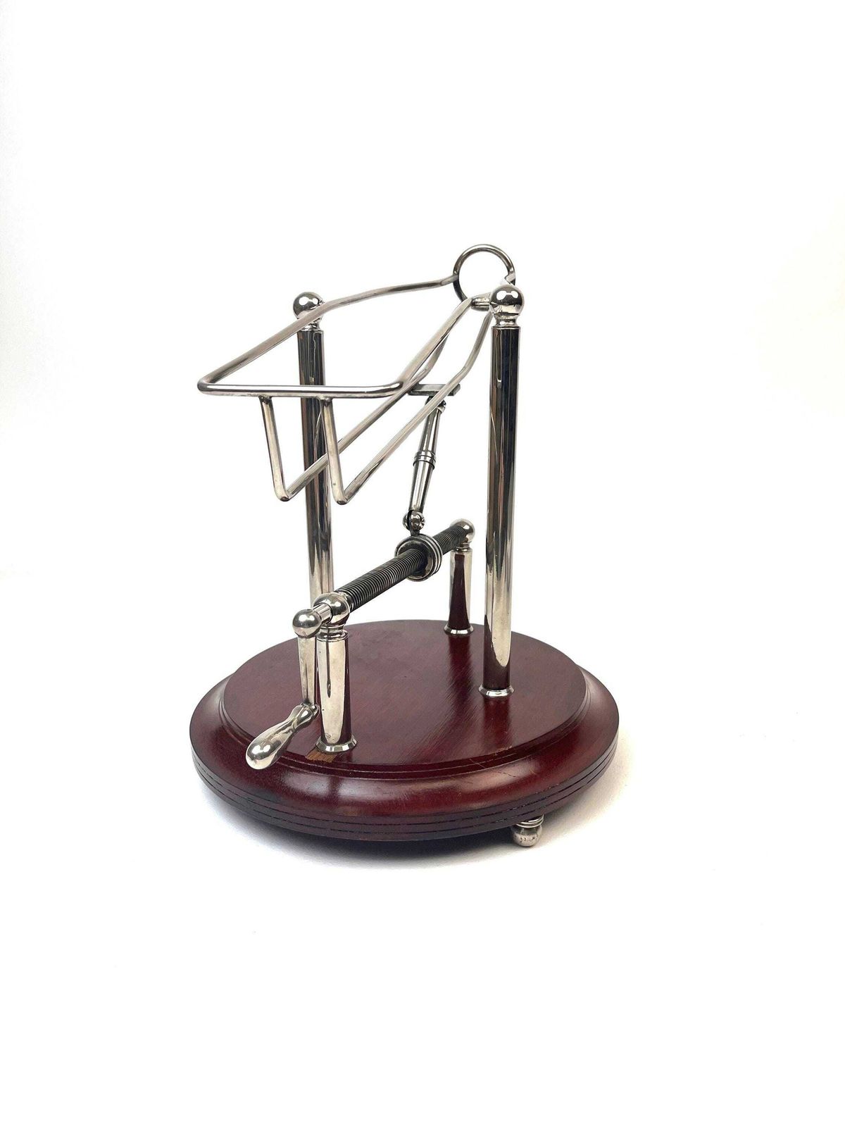 Stunning Antique Art Deco Mechanical Wine Cradle Decanter Home Bar photo vinterior