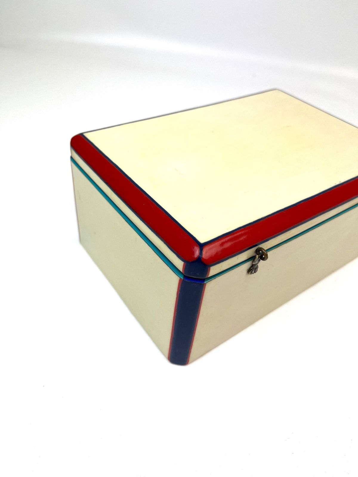 Very Rare Stunning Bauhaus Piet Mondrian Age Art Deco Bakelite Jewelry Box photo furniture