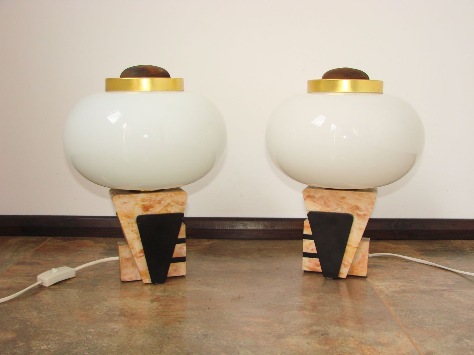 A Pair Of Art Deco Style Table Lamps, 1950s photo Lighting