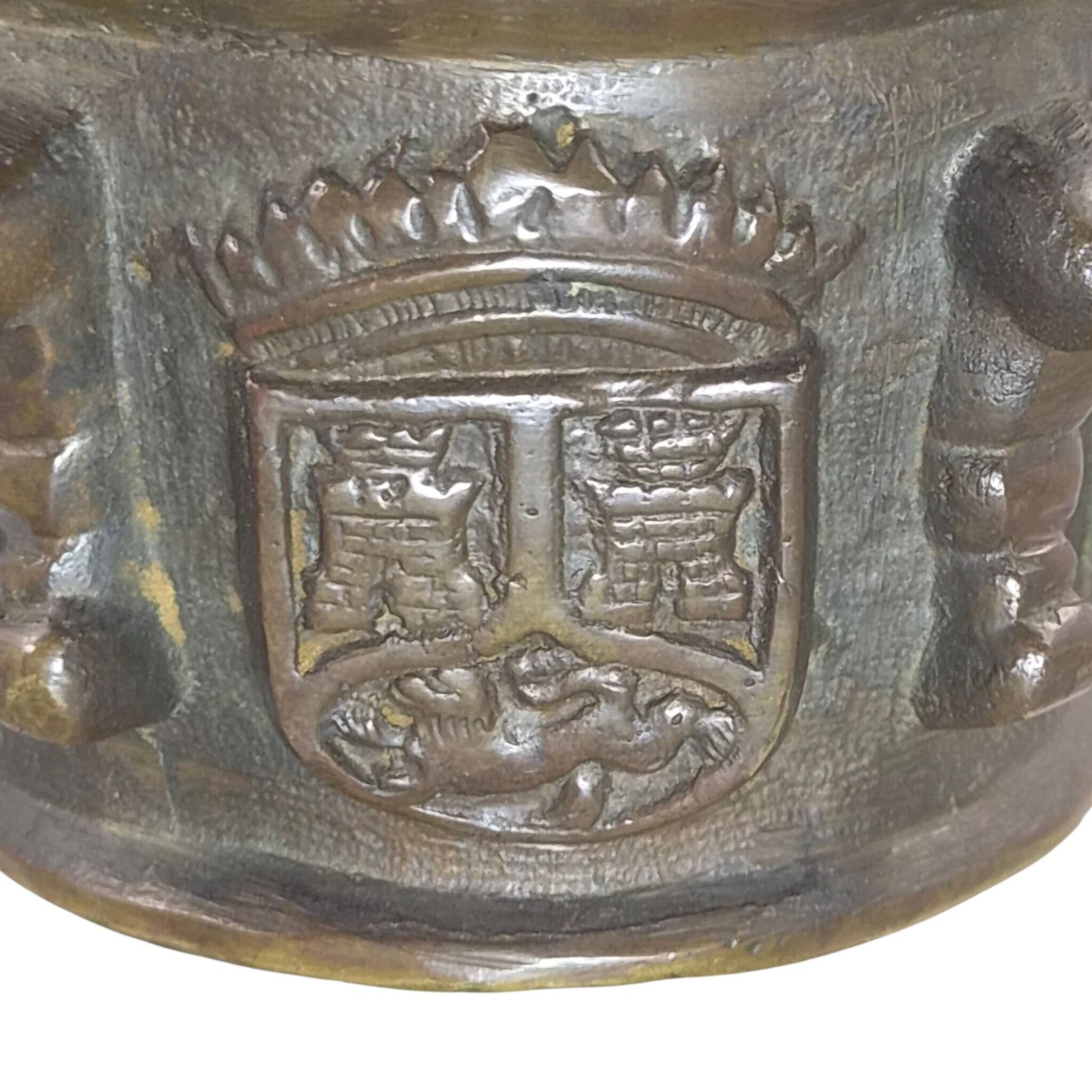 Home Decor Spanish Cast Bronze Apothecary Mortar With House Of Enríquez Heraldry, C.1650 1720 photo
