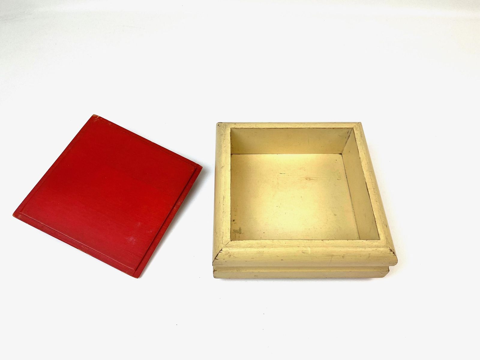 Boîte à bijoux Bauhaus De Stijl Art déco en bois, rouge et blanc, Allemagne, 1925 photo buy
