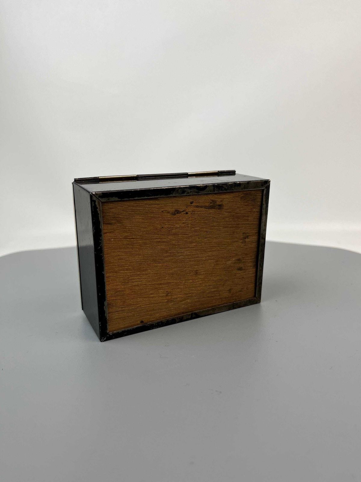 Zeldzame art deco Bauhaus cubistische emaille sieradendoos, Duitsland, 1925, Ruppel Brandt Age photo vintage