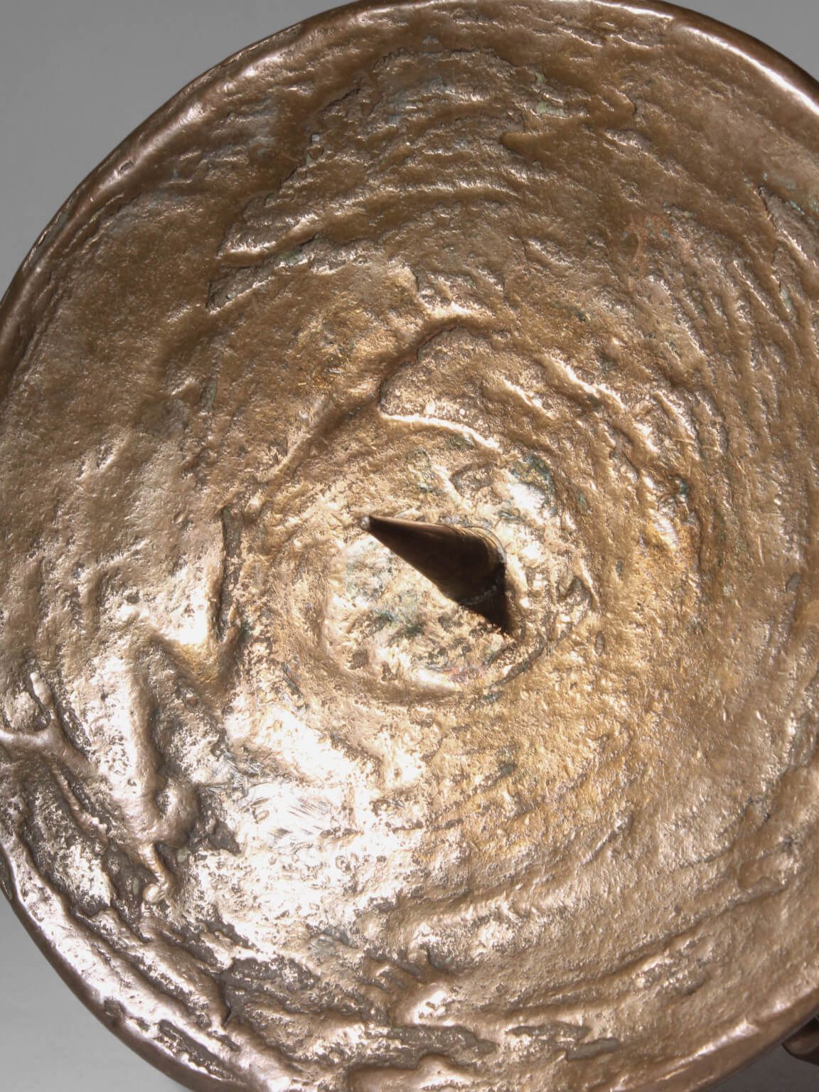 Brutalist Massive Bronze Candle Holder, 1960s photo furniture