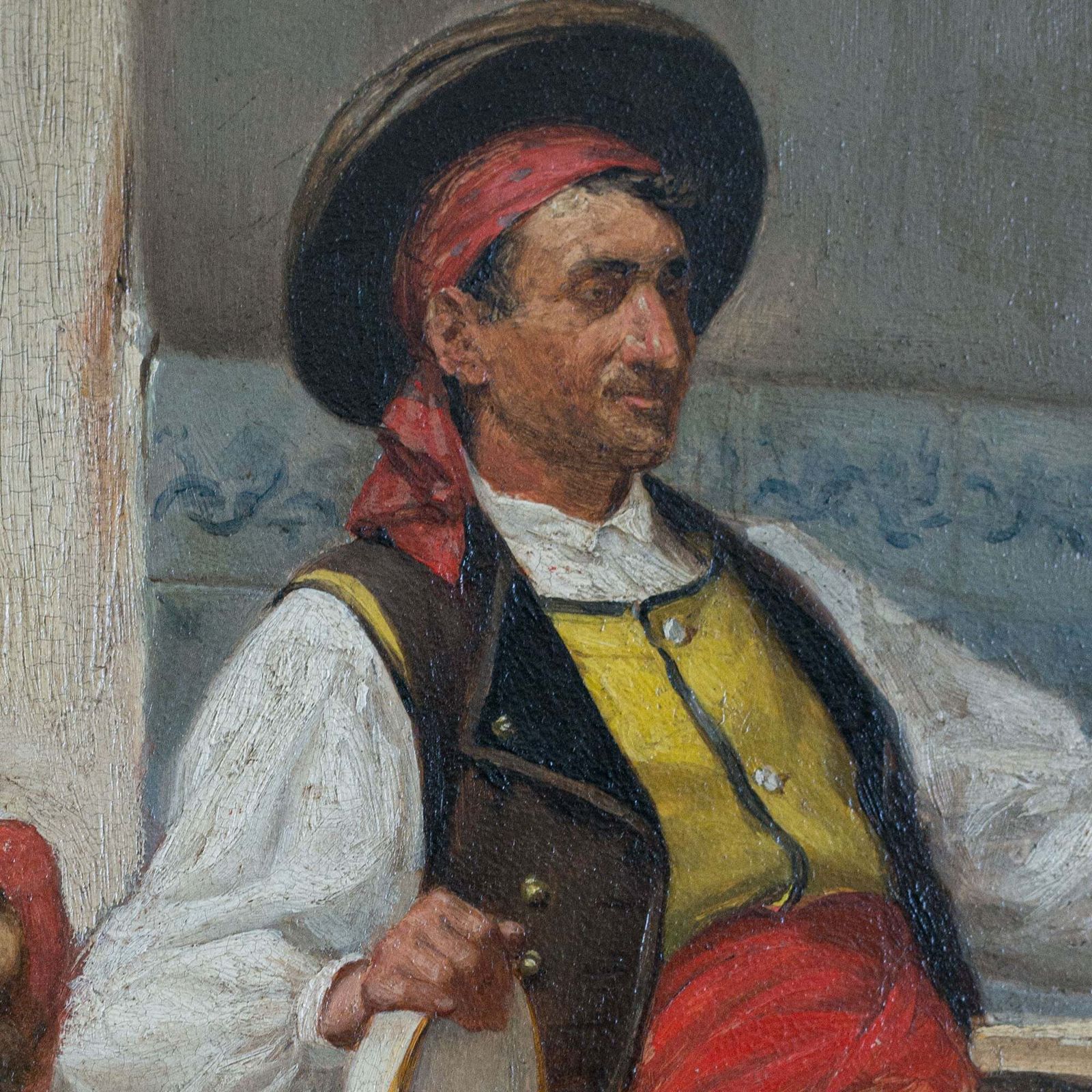 Reizende Speelgoedverkoper van Tomás García Sampedro (1860-1937), olieverf op paneel, 1899 photo 6950.0