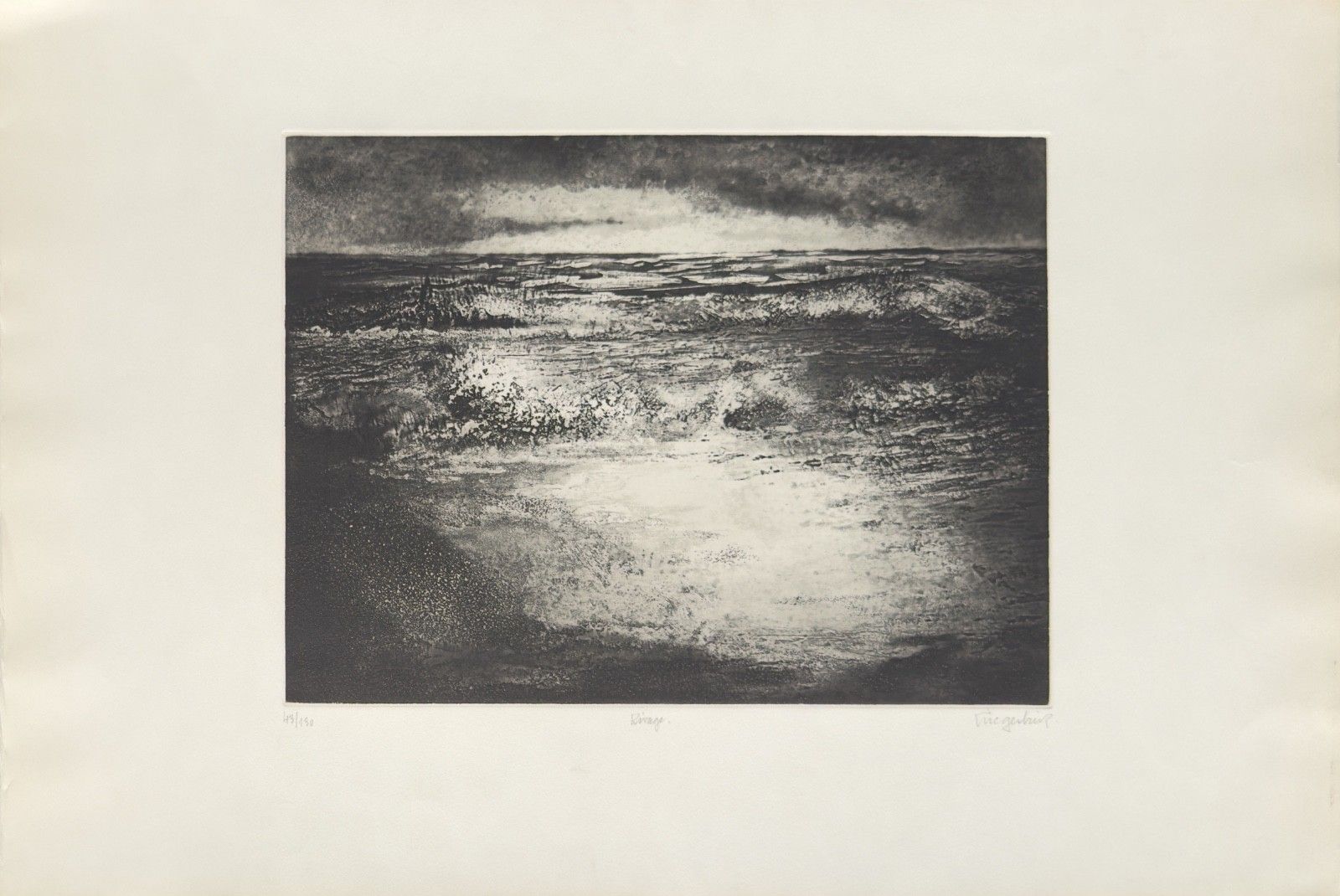 Luc Gerbier Zwarte Gravure Campo Castellano Landschap