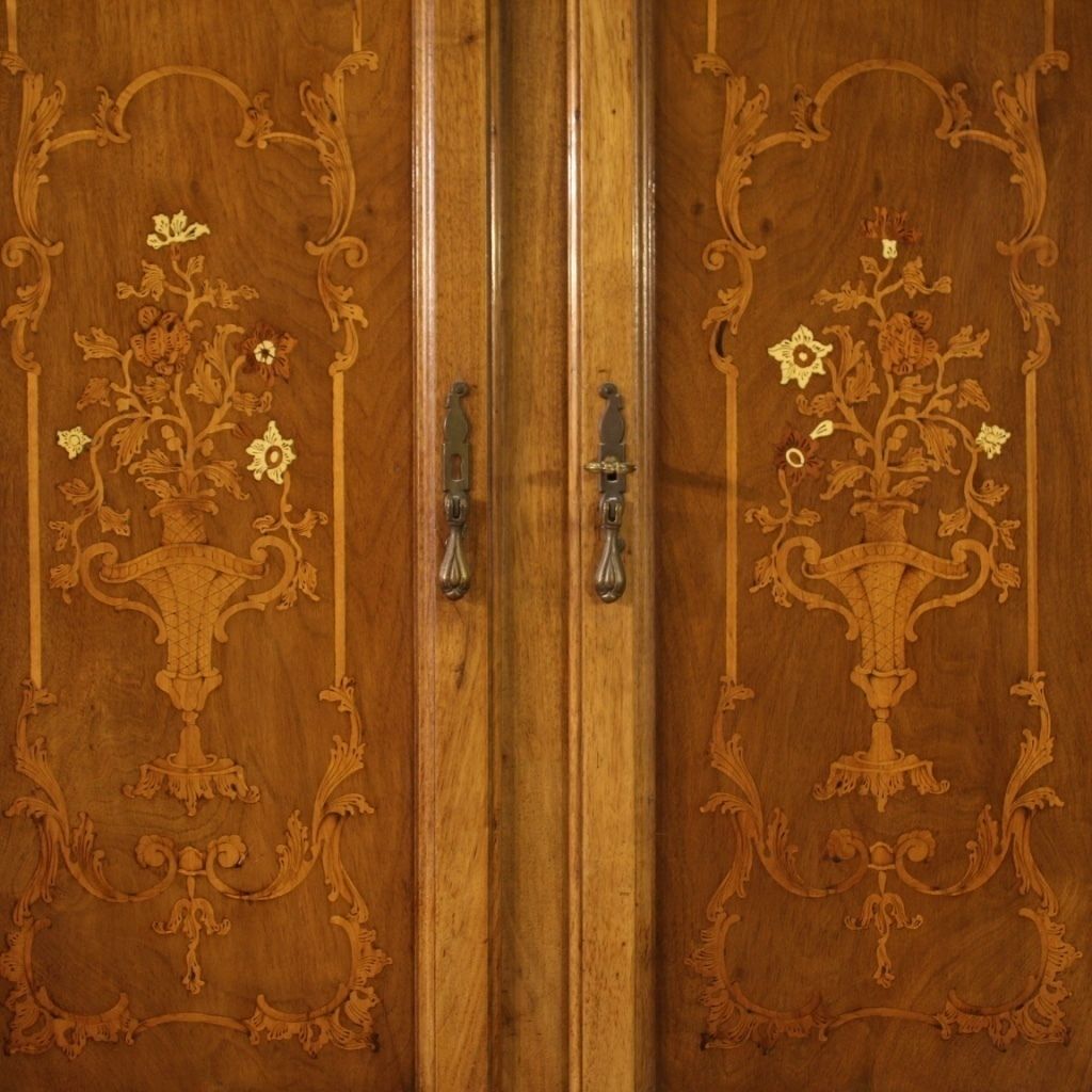 Trumeau italien en bois marqueté, XXe siècle photo vinterior