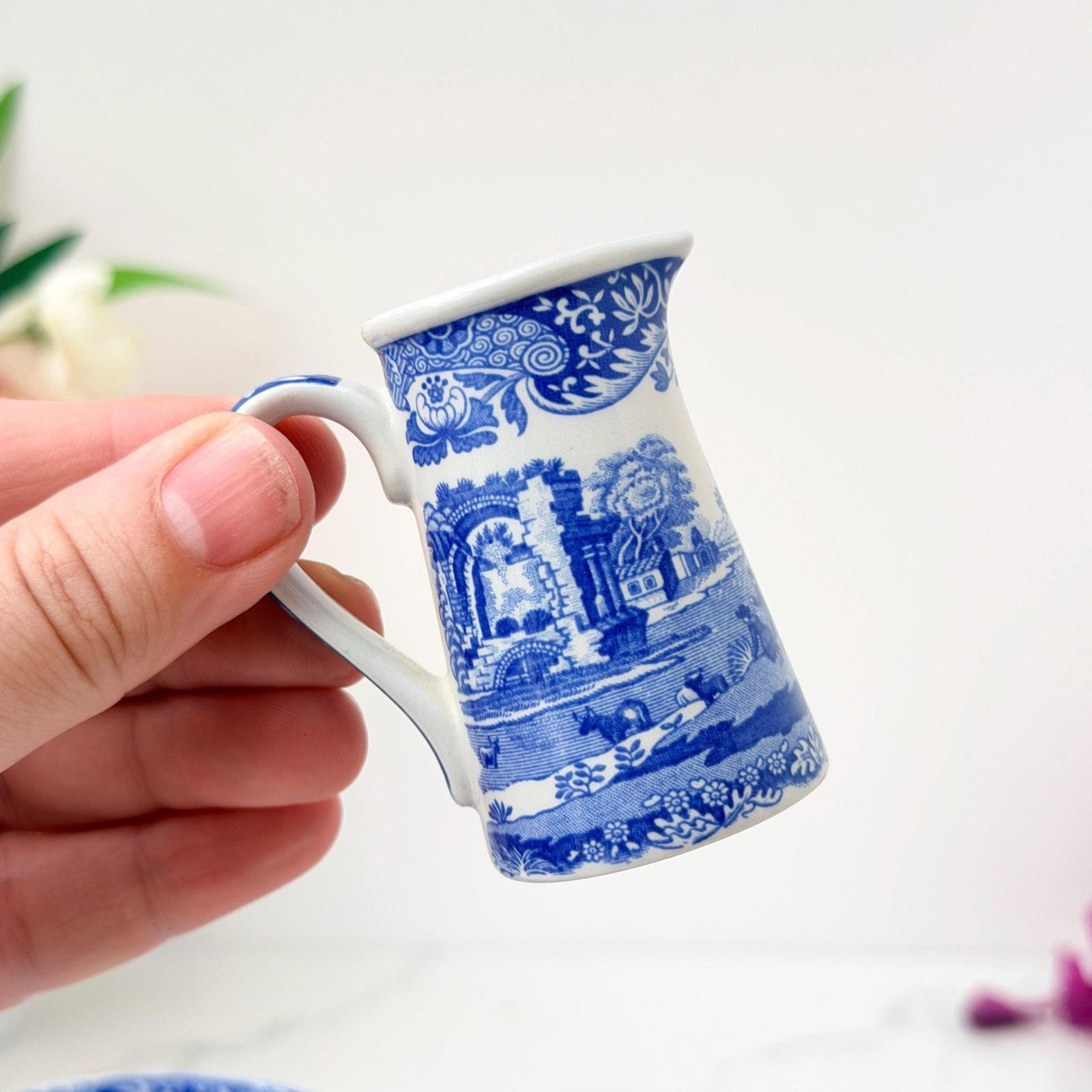 Copeland Spode Blue Italian 7 Piece Set Transferware 1891 1999 photo vintage