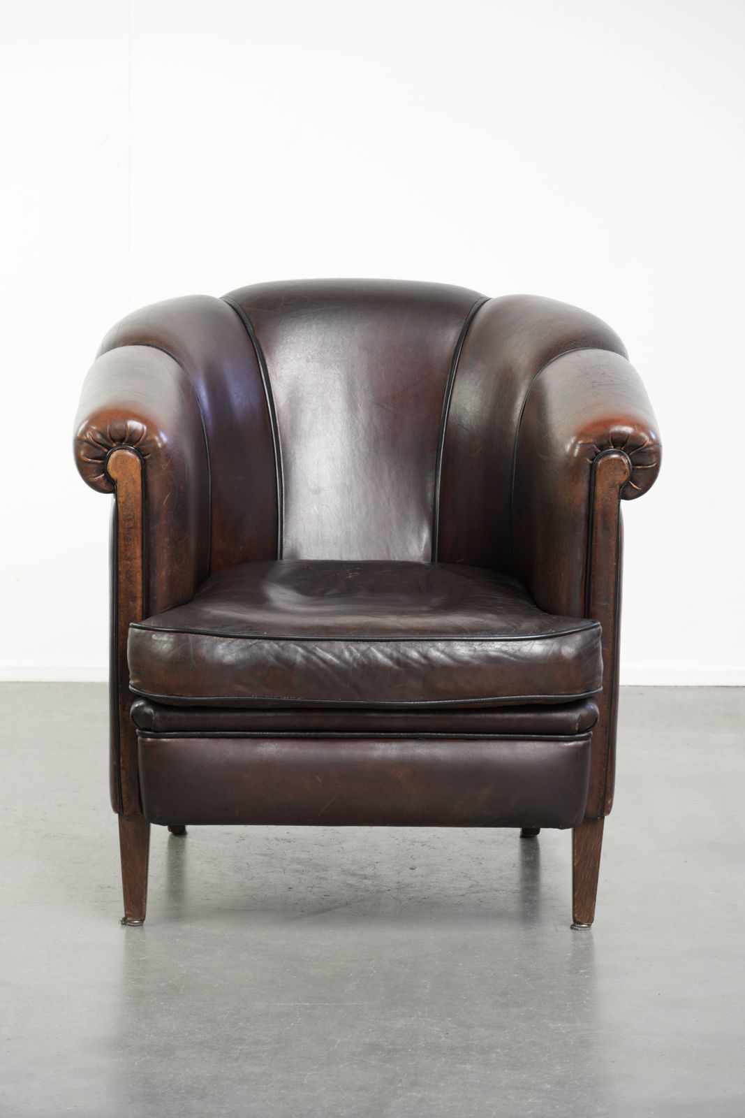 Beautiful Set Consisting Of A Sheepskin Sofa Together With Its Matching Club Armchair With A Luxurious Appearance photo furniture