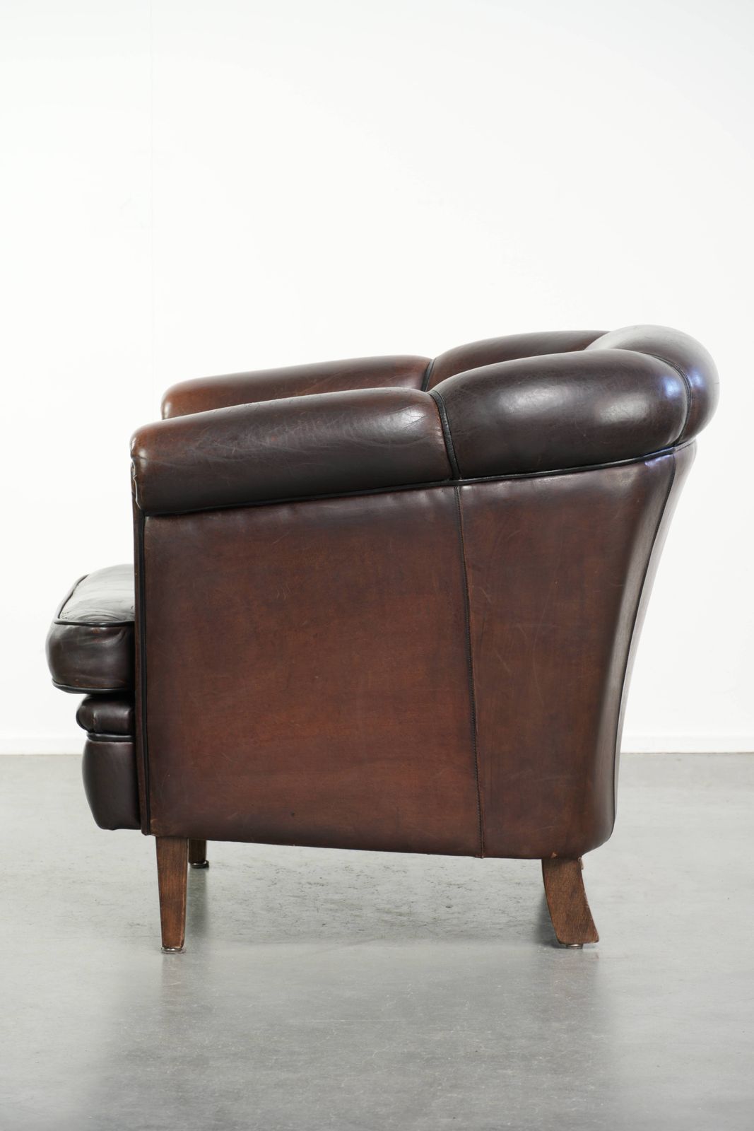 Beautiful Set Consisting Of A Sheepskin Sofa Together With Its Matching Club Armchair With A Luxurious Appearance photo 2810.0
