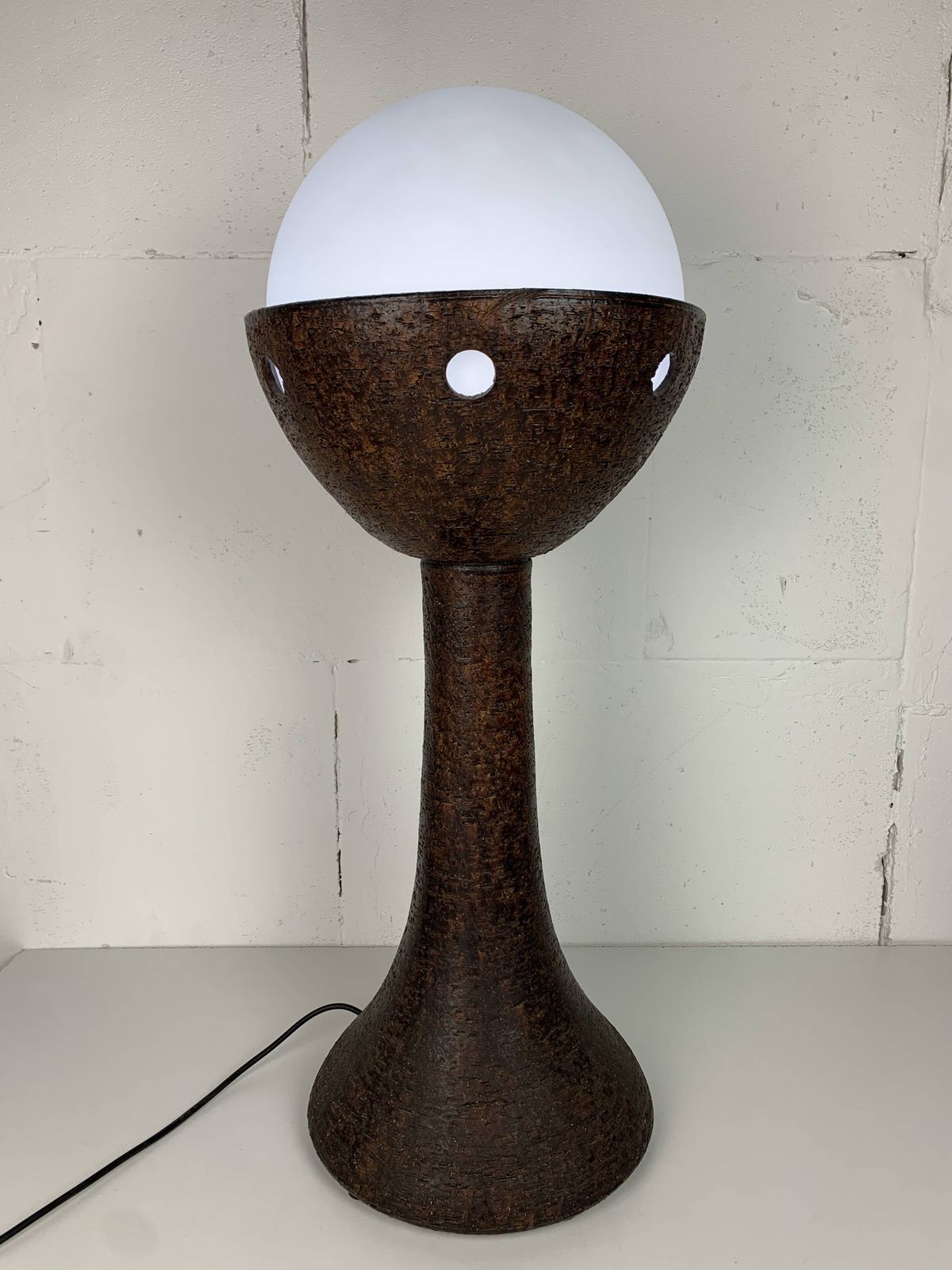 Midcentury Brutalist Dutch Ceramic Mushroom Floor Lamp, 1960s photo furniture