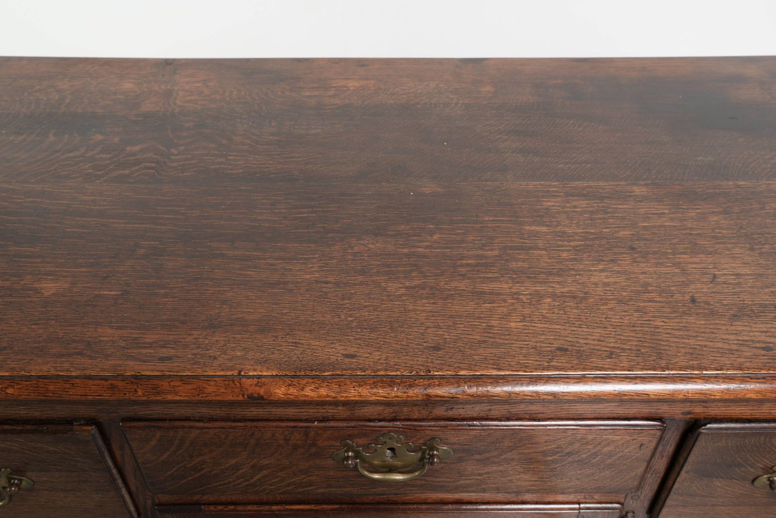 Beautiful, Large, And Functional 18th Century Antique English Oak Sideboard/English Low Dresser With Its Original Fittings. photo vinterior
