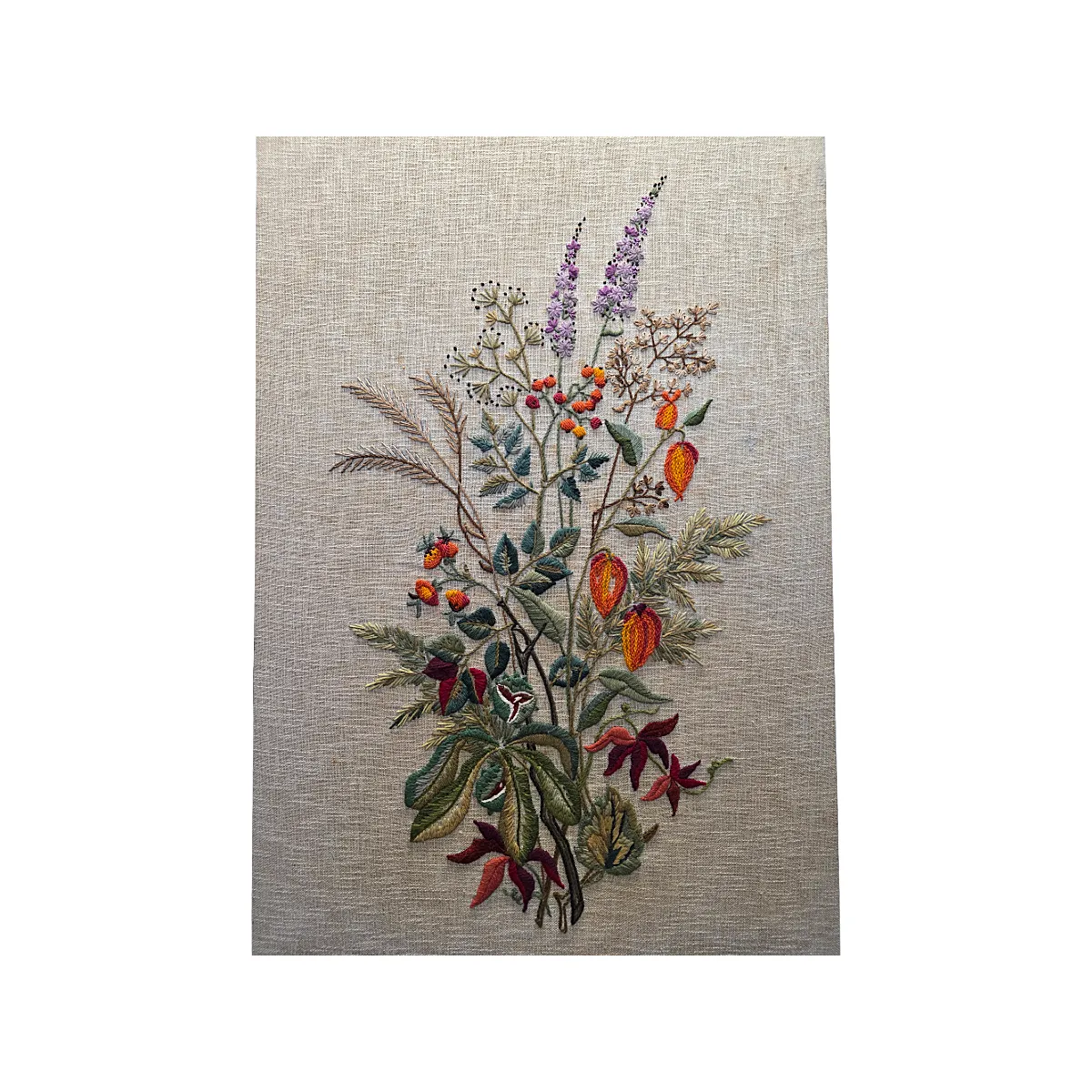 Vintage Hand Embroidery With Still Life, 1960/70s photo furniture