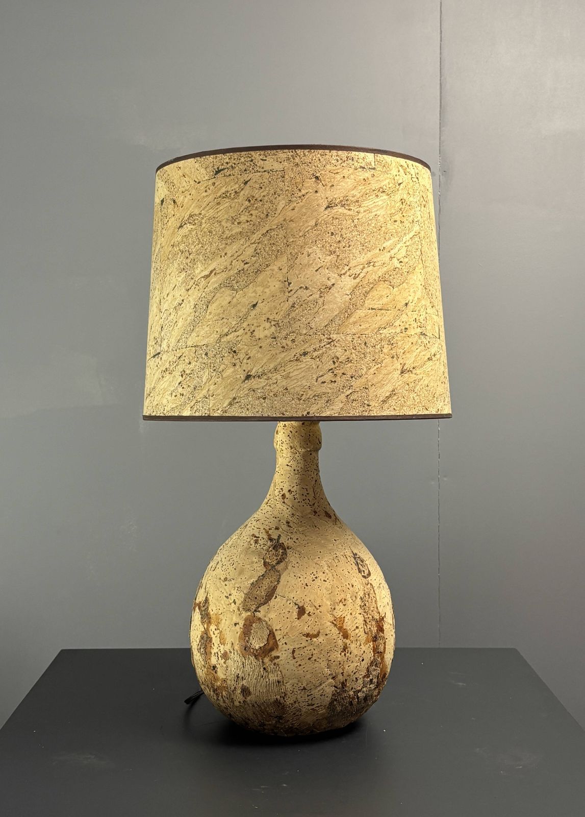 Lampe de table mid-century en liège, France, années 1960-1970 photo buy
