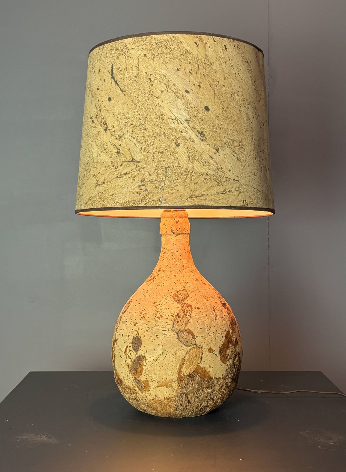 photo for sale Lampe de table mid-century en liège, France, années 1960-1970
