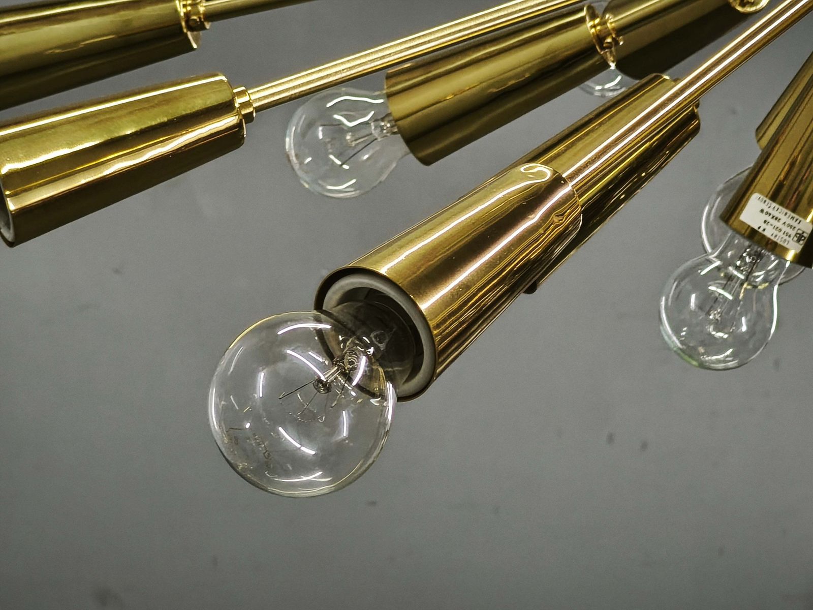 Lustre Sputnik 28 lumières en laiton Kamenický Šenov, Tchécoslovaquie, années 1970 photo 2818.0