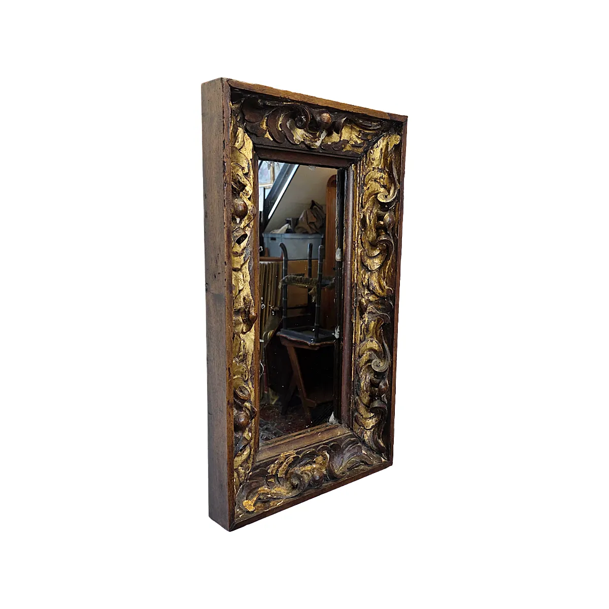 Antiek Italiaans Barok Spiegel, 1e Helft 1700s photo furniture