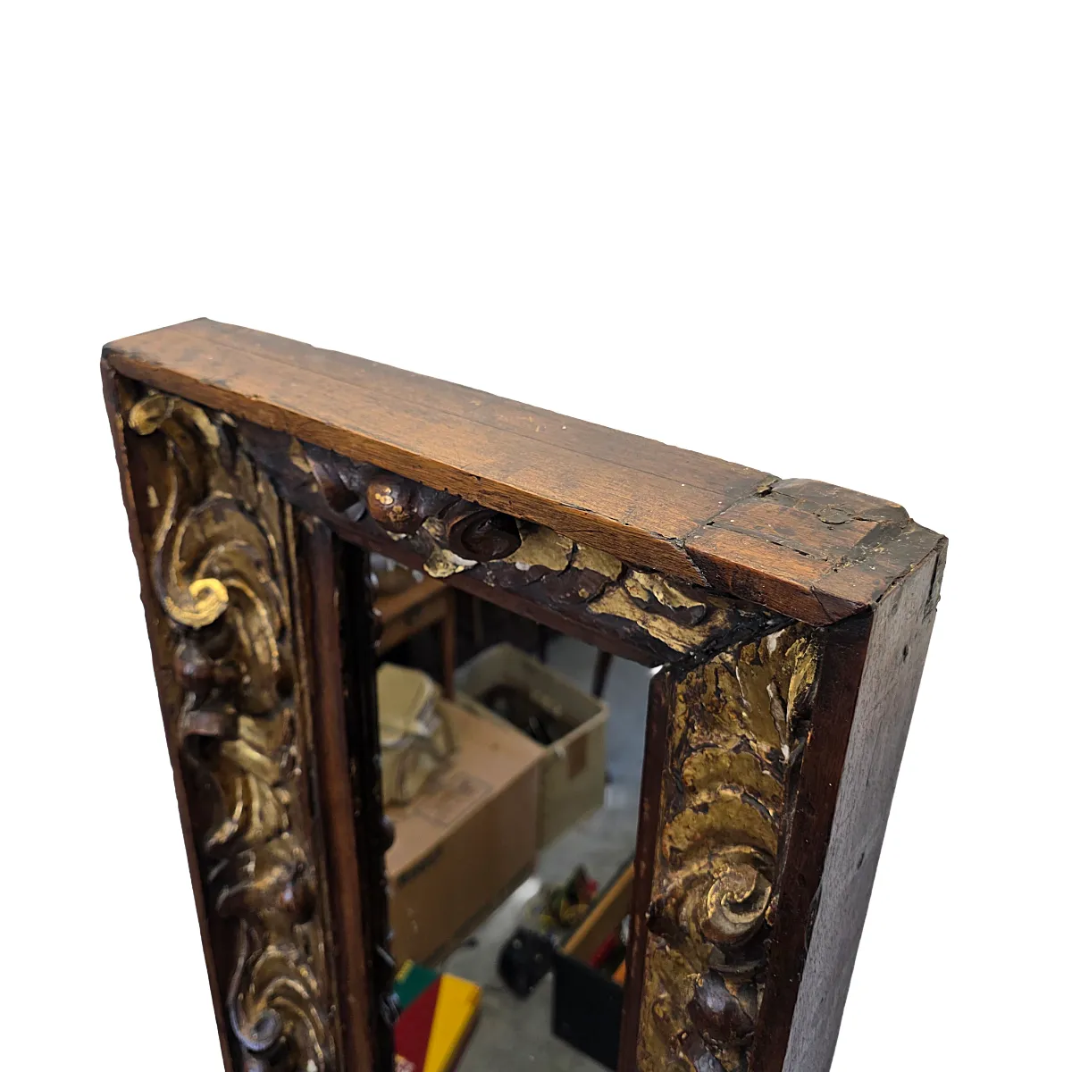 photo furniture Antiek Italiaans Barok Spiegel, 1e Helft 1700s