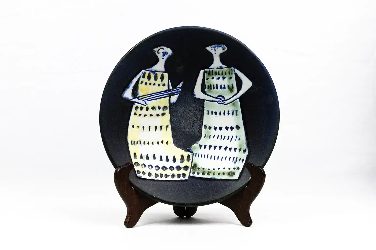 Lisa Larson – Glazed Ceramic Plate “Variety” For Gustavsberg, Sweden, Circa 1956 photo furniture