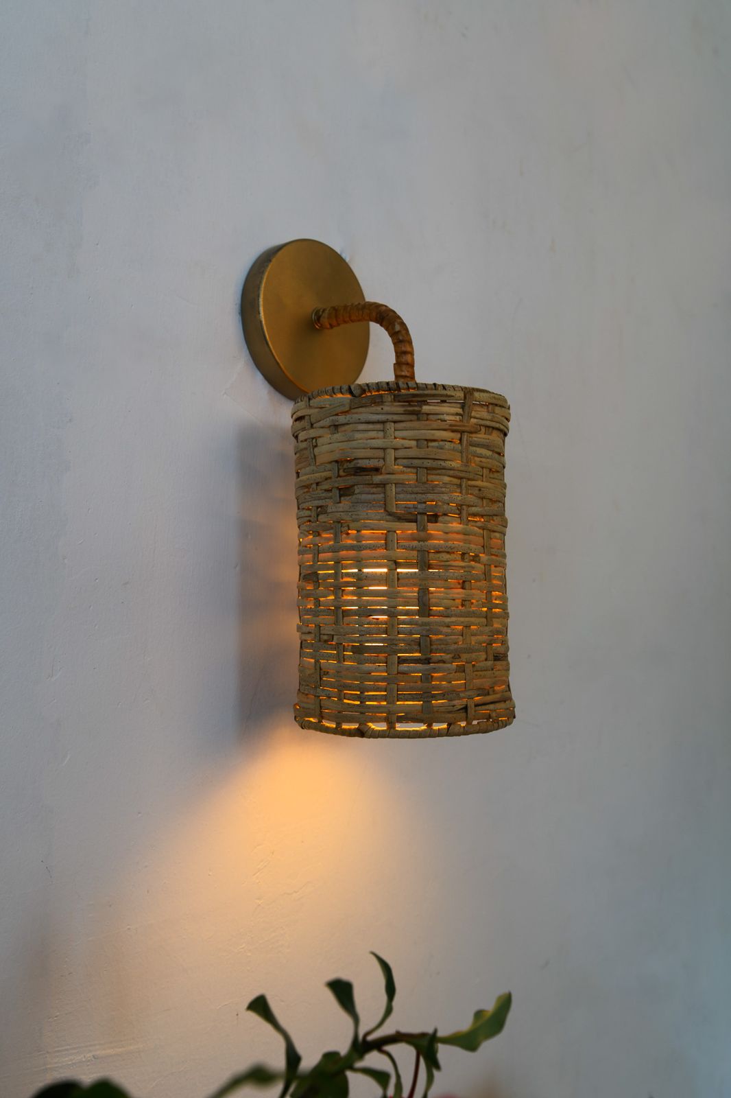 Rattan Wall Light Mid Century Modern photo furniture