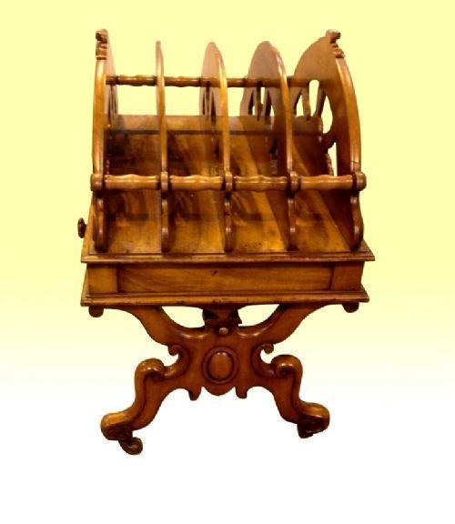 Rare Walnut Antique Canterbury With Drawer photo 1900.0