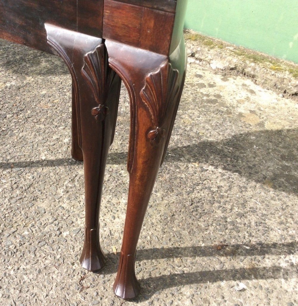 3700.0 Fabulous Rare Antique Irish George 11 Mahogany Demi Lune Turn Over Leaf Games Table photo