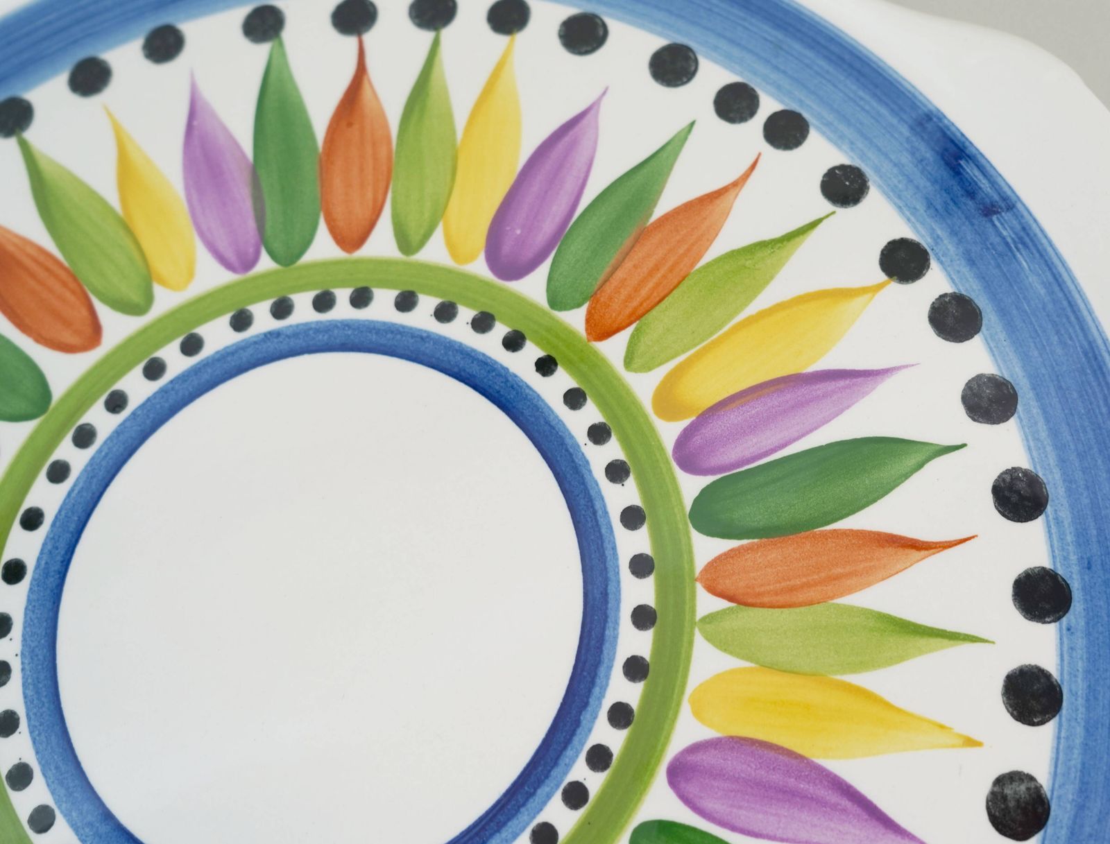 Rare 1950s Villeroy & Boch Cake Plate With Hand Painted 'Karl' Decoration photo 77.0