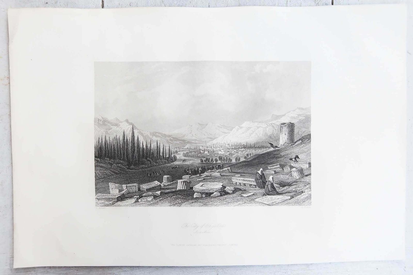 Set van 12 antieke prenten van de Levant / Heilig Land / Midden-Oosten. Ca. 1850 photo vintage