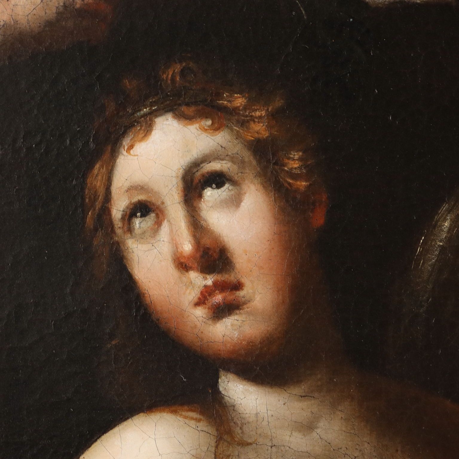 Peinture Amour et Psyché, huile sur toile, Italie, XVIIIe siècle photo Art