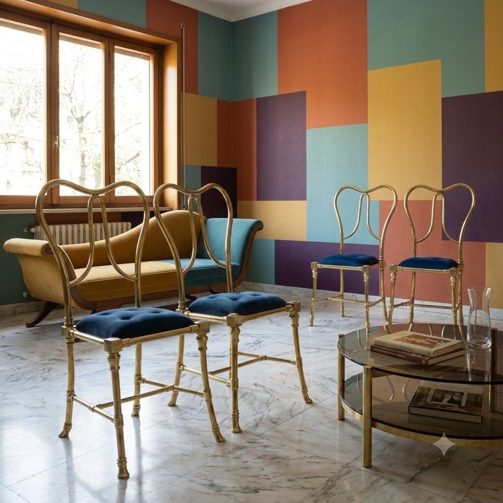 Set van 4 Jansen Argentina stoelen jaren 1950 photo furniture