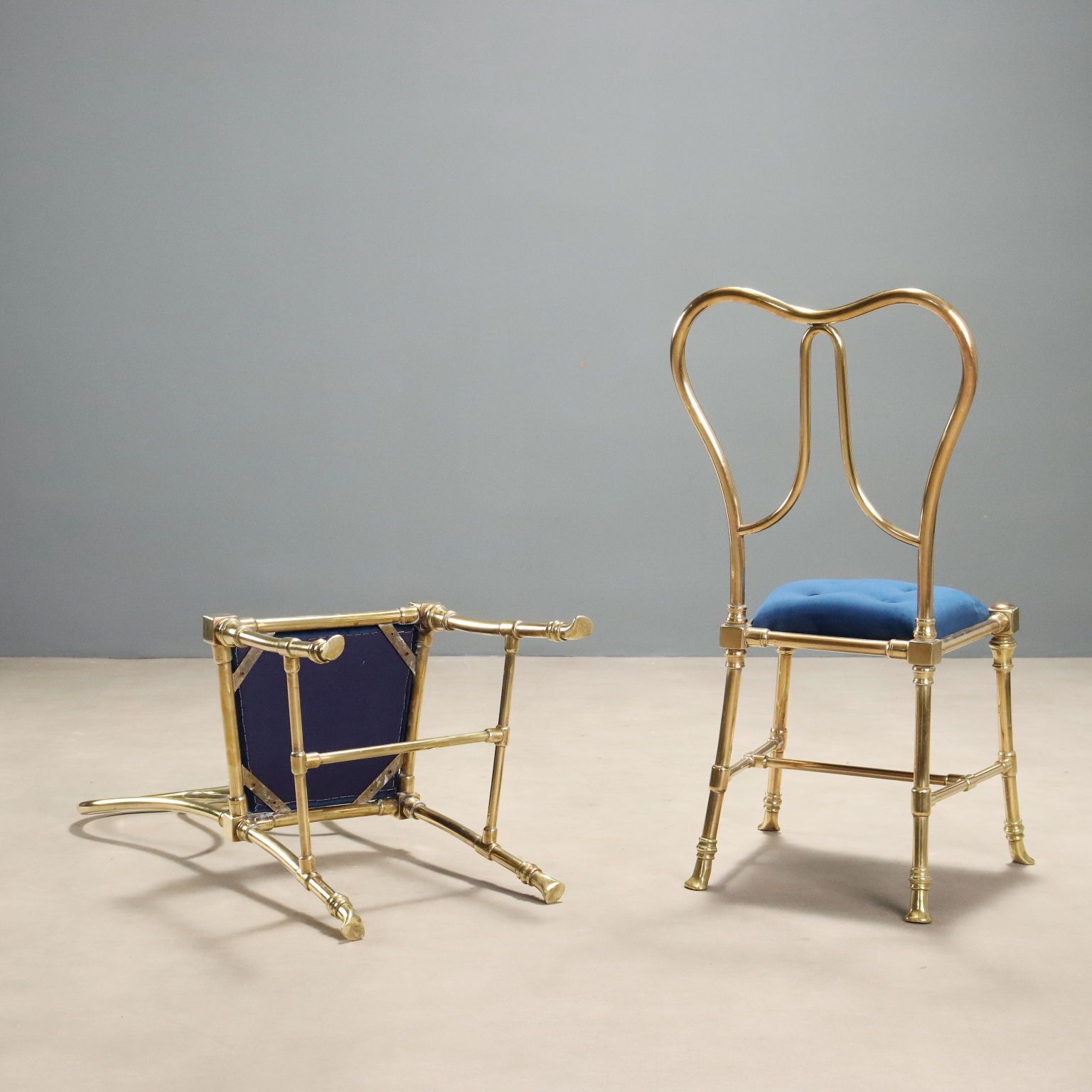 Meubels Set van 4 Jansen Argentina stoelen jaren 1950 photo