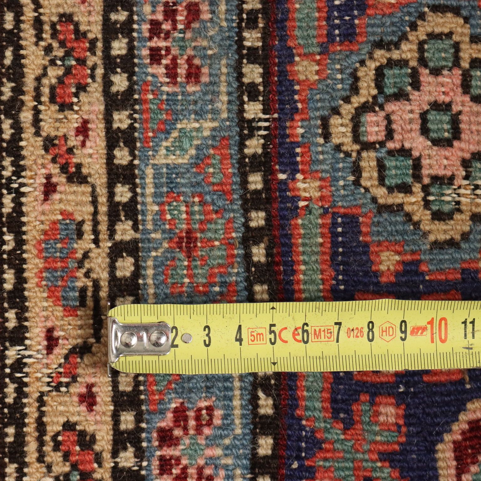 Textiles Antique Mud Carpet Wool Cotton Fine Knot  110 X 66 In photo