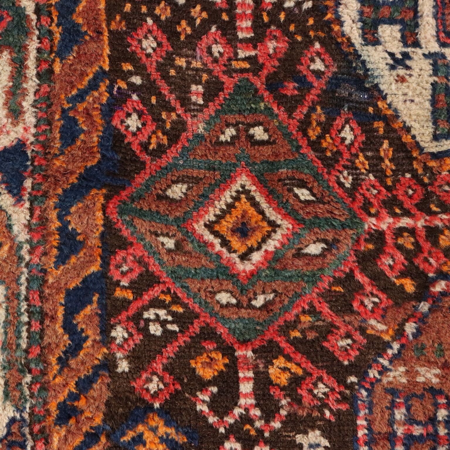 Antiek Kazak tapijt wol zware knoop Turkije 149 x 55 in photo 970.0