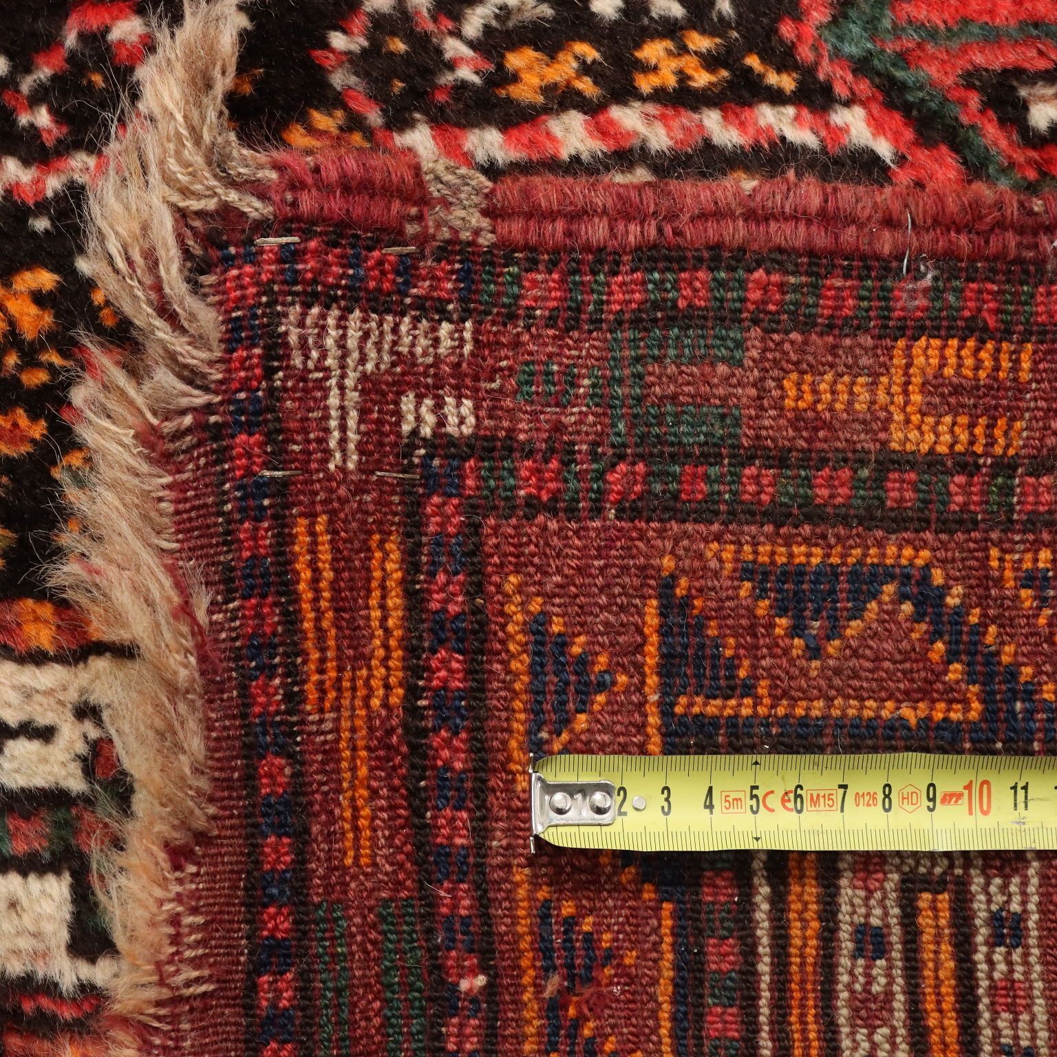 Antiek Kazak tapijt wol zware knoop Turkije 149 x 55 in photo vintage