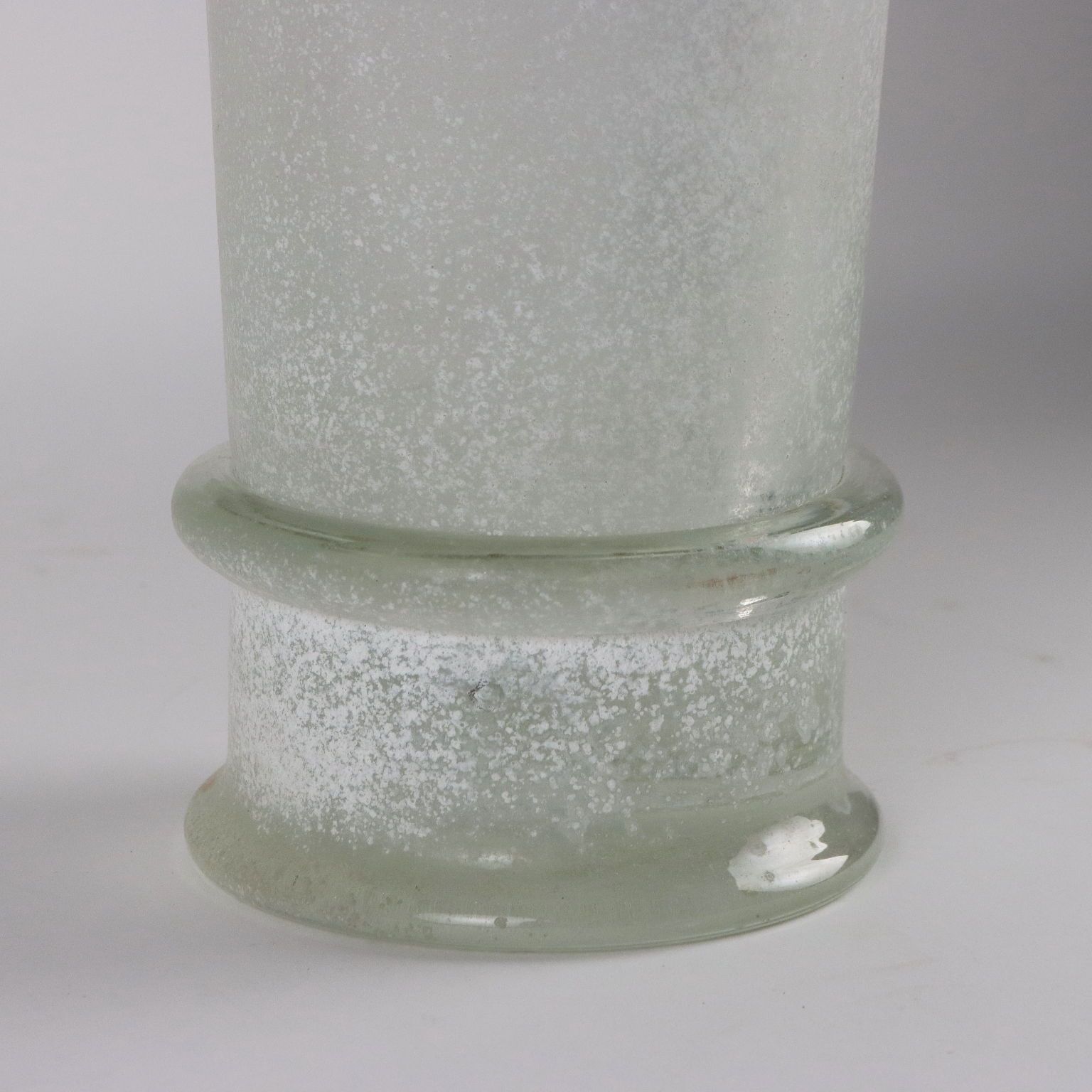 Vintage Vase Trumpet Shaped Murano Glass Italy 1980s photo vinterior