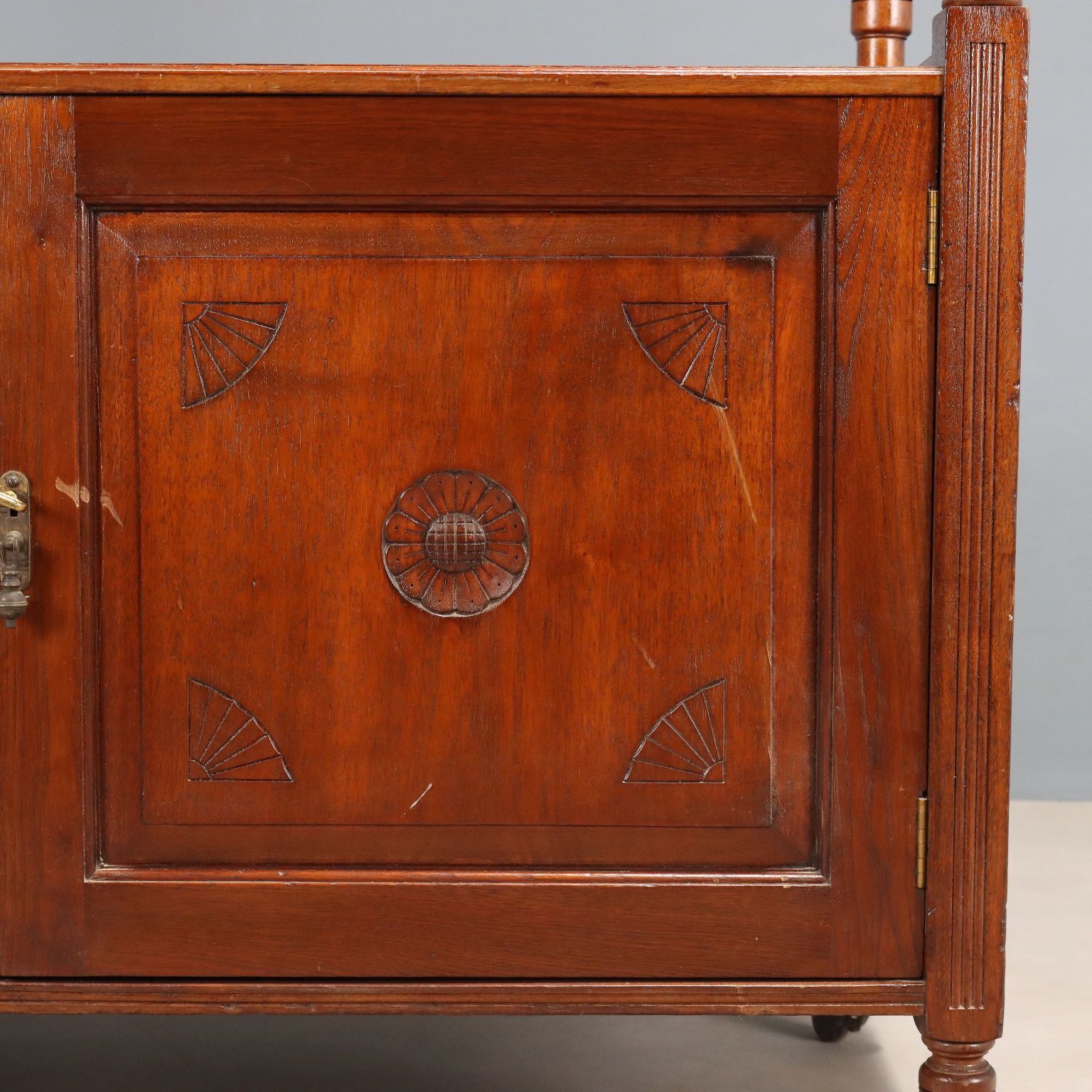 Antique Cupboard Walnut Painted Oak England Early XX Century photo Furniture