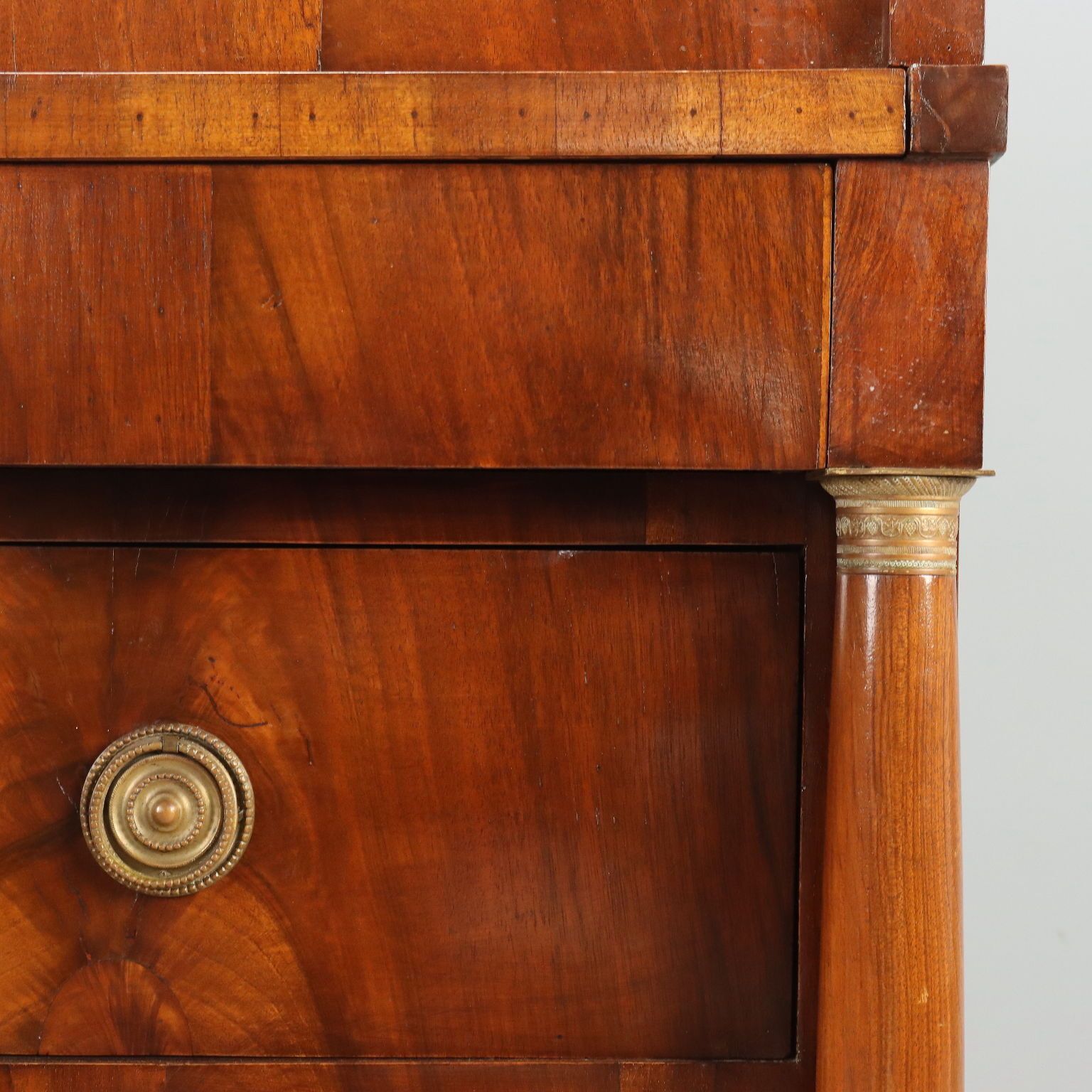photo for sale Cabinet à abattant Empire d'époque en noyer, bronzes, Italie, XIXe siècle
