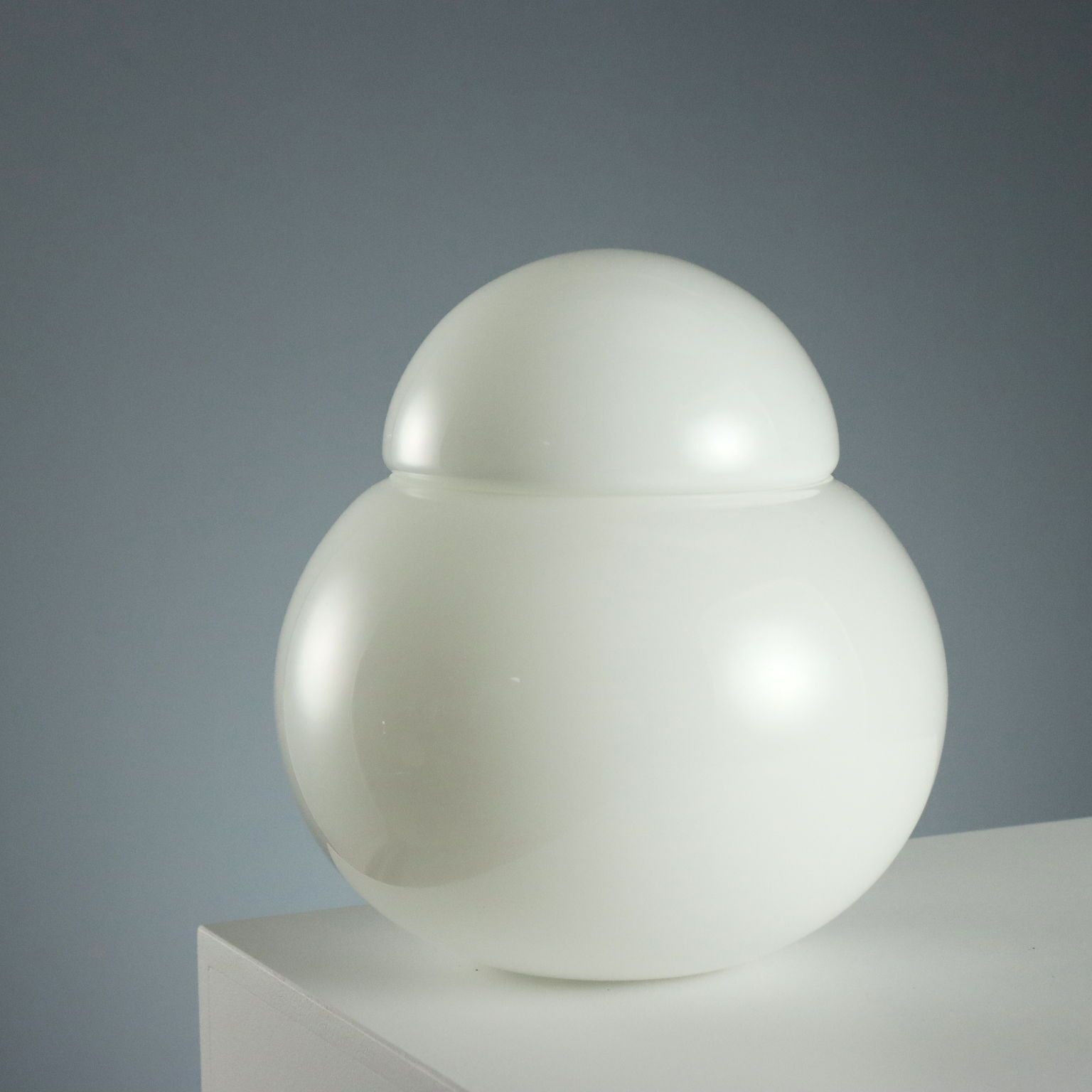 Vintage Lamp Candle Daruma Glass Design Italy 1980s photo 270.0