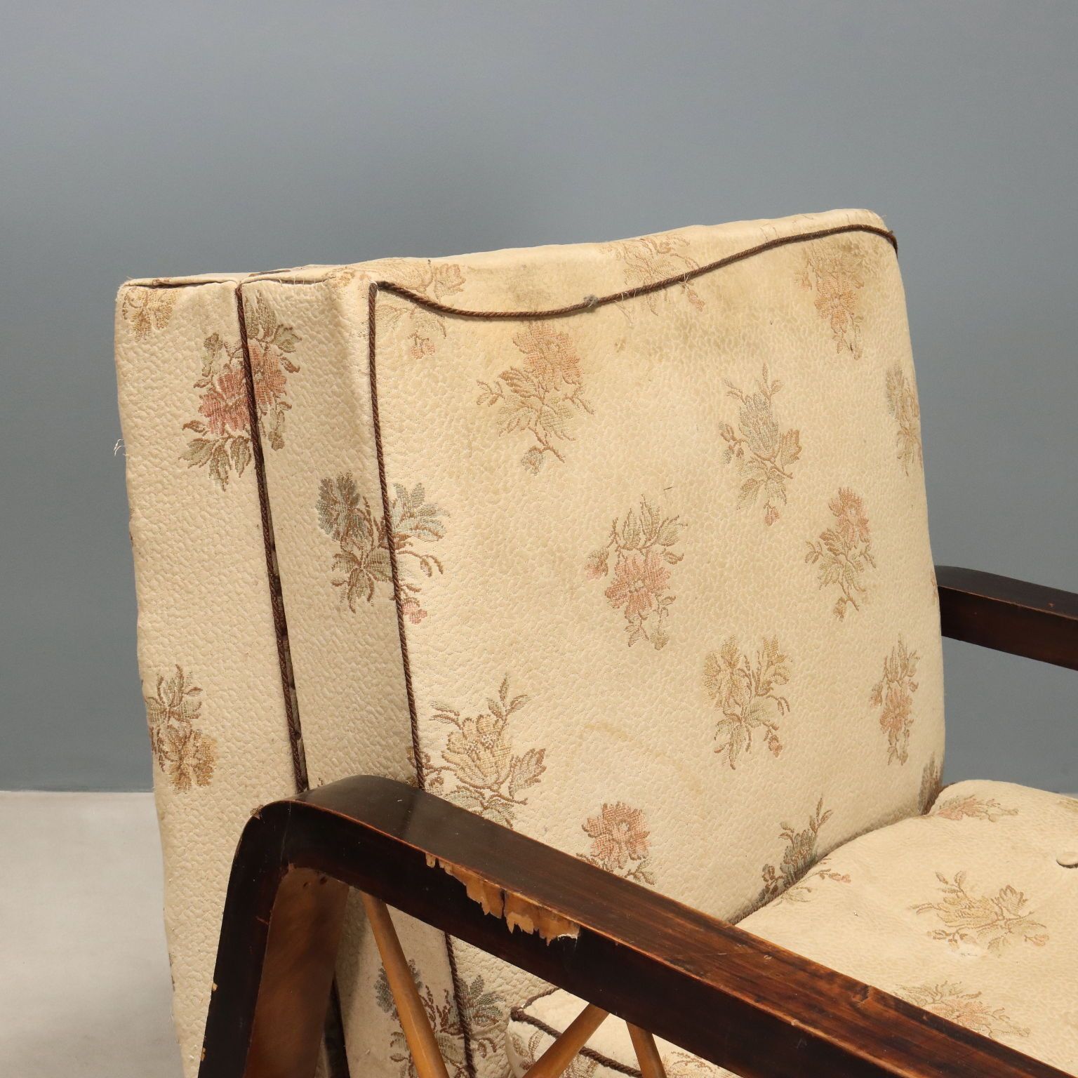 1940s 50s Armchairs With Wooden Armrests photo 850.0