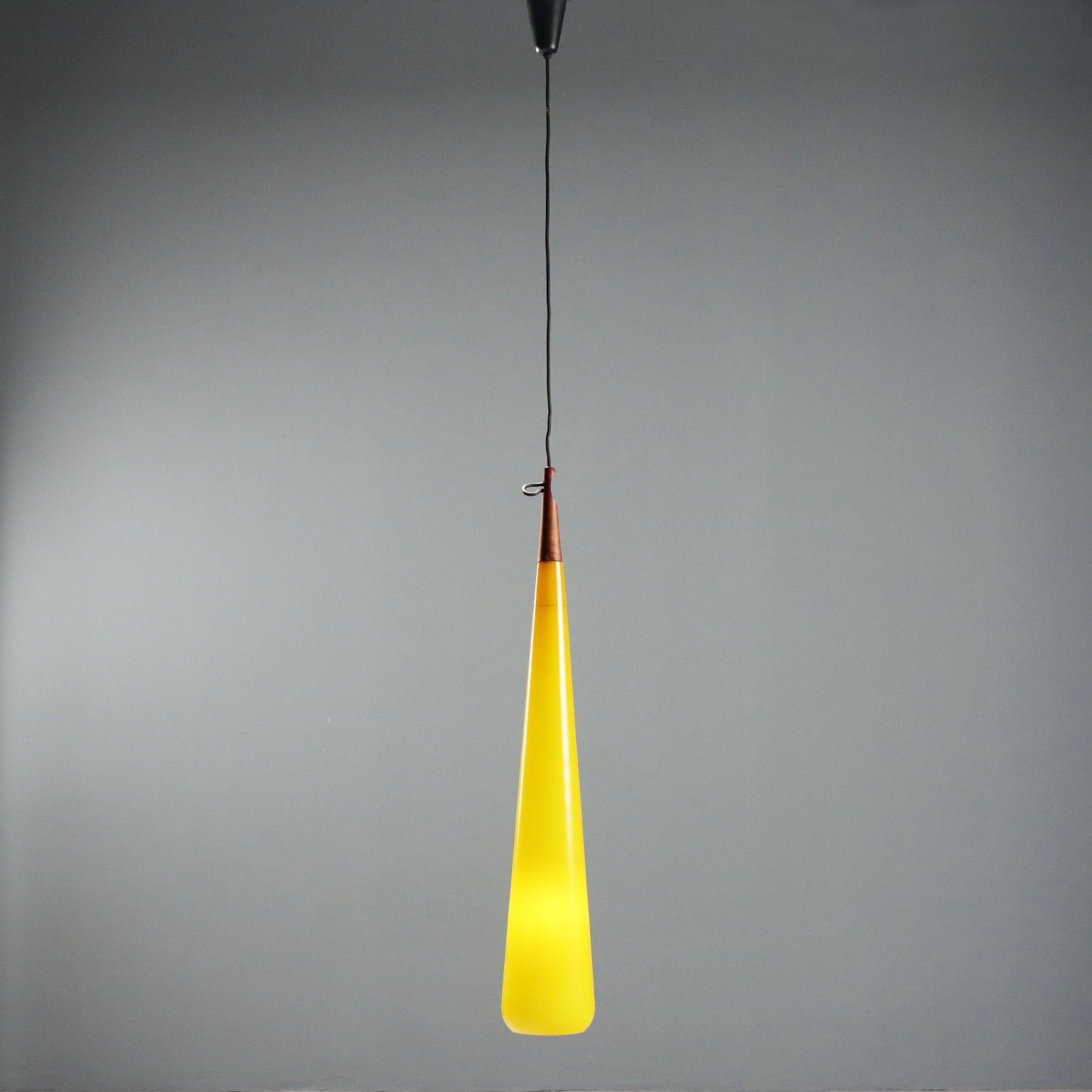 Vintage Lamp Geel Murano Glas Design Italië jaren 1960