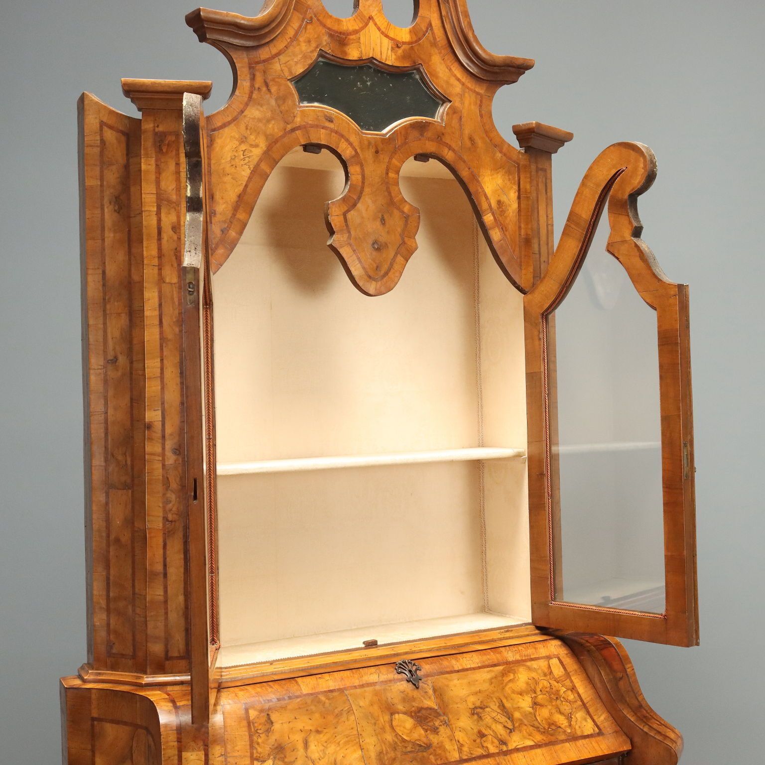 Antique Trumeau Walnut Walnut Burl Glass Bronze XX Century photo Furniture