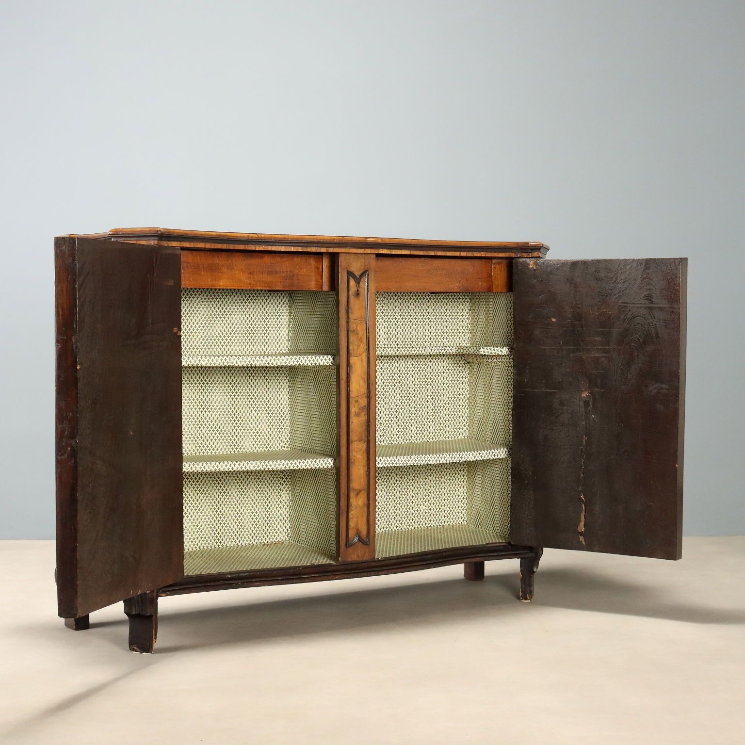 Antique Baroque Cupboard Walnut Fir Italy XVIII Century photo Furniture