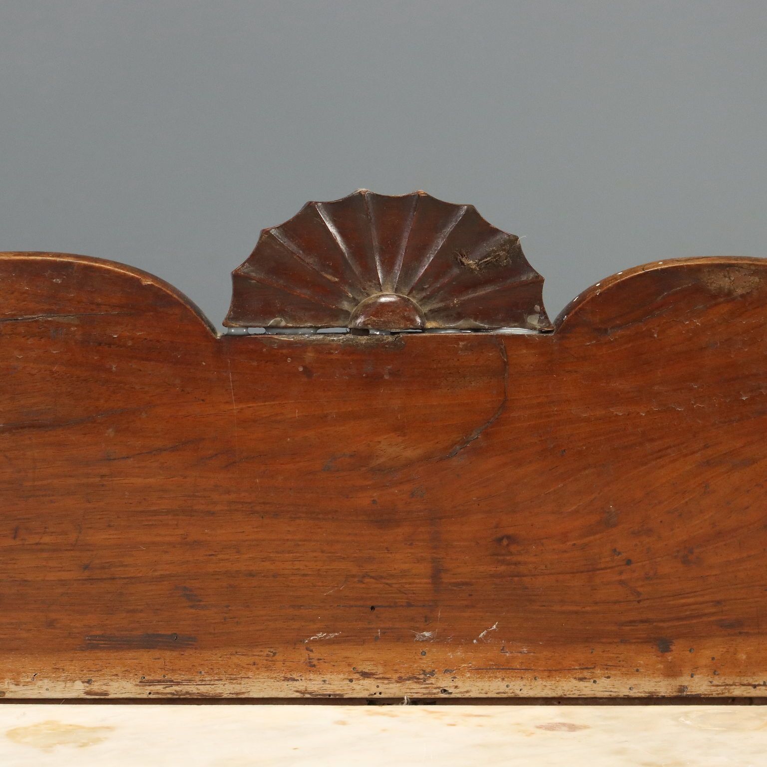 Antique Desk Empire Walnut Marble Top Italy XIX Century photo Furniture