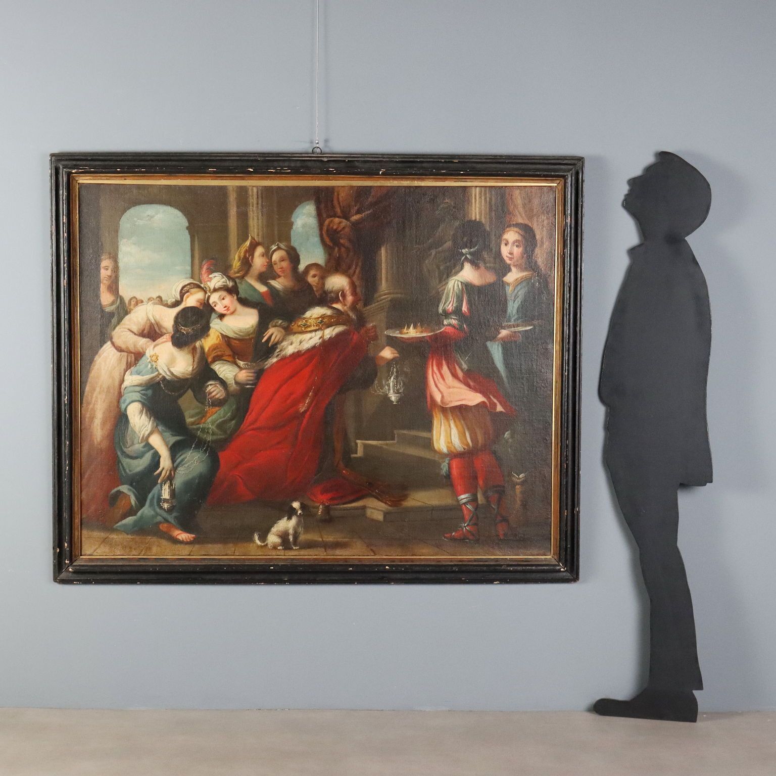Antiek schilderij, Koning Salomo, olieverf op doek, Italië, 17e eeuw photo furniture