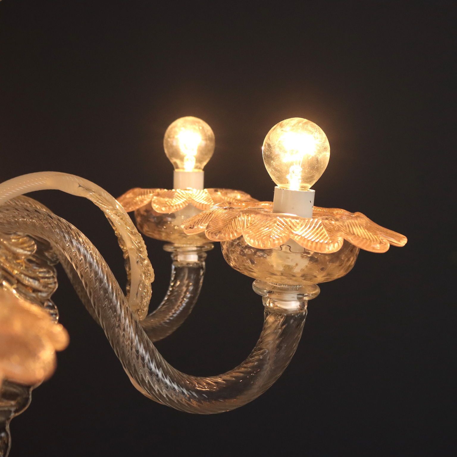 Antieke Venetiaanse Kroonluchter Murano Glas Italië 19e Eeuw photo Verlichting