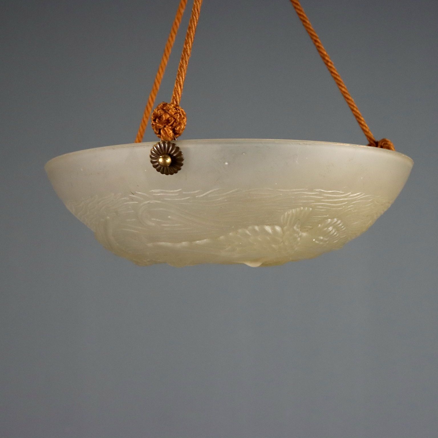 Vintage Artistar Chandelier White Glass Design Italy 1950s photo vinterior