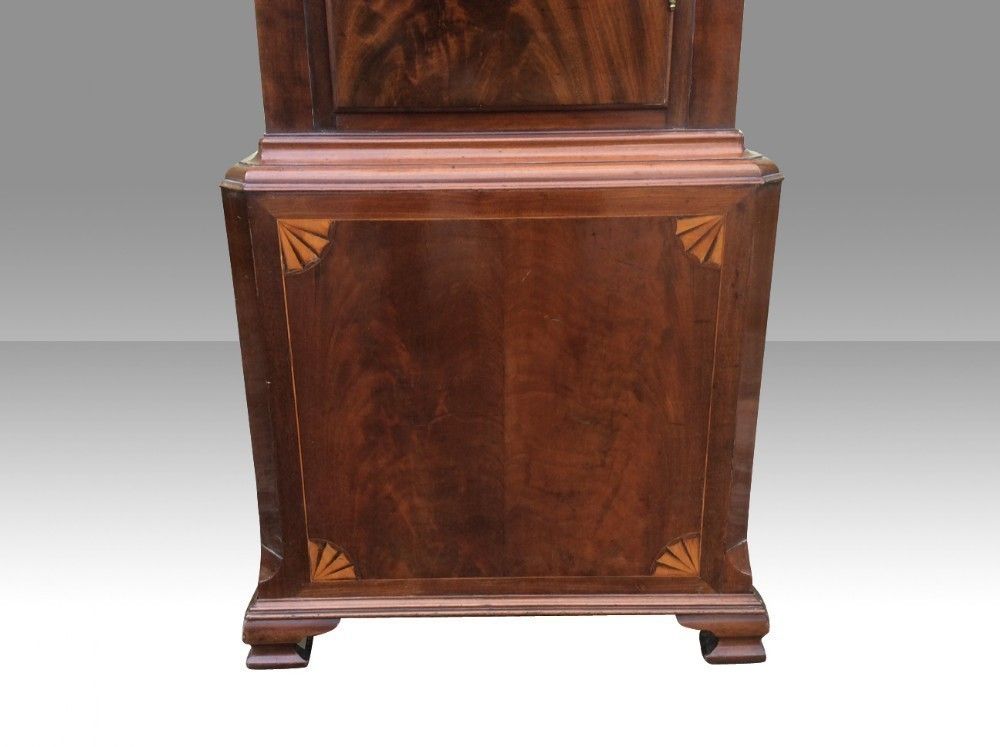 Inlaid Mahogany 18th Century Antique Longcase Grandfather Clock By Iames Richards Liverpool Featuring An Alarm And Ferguson Tidal Dial photo buy