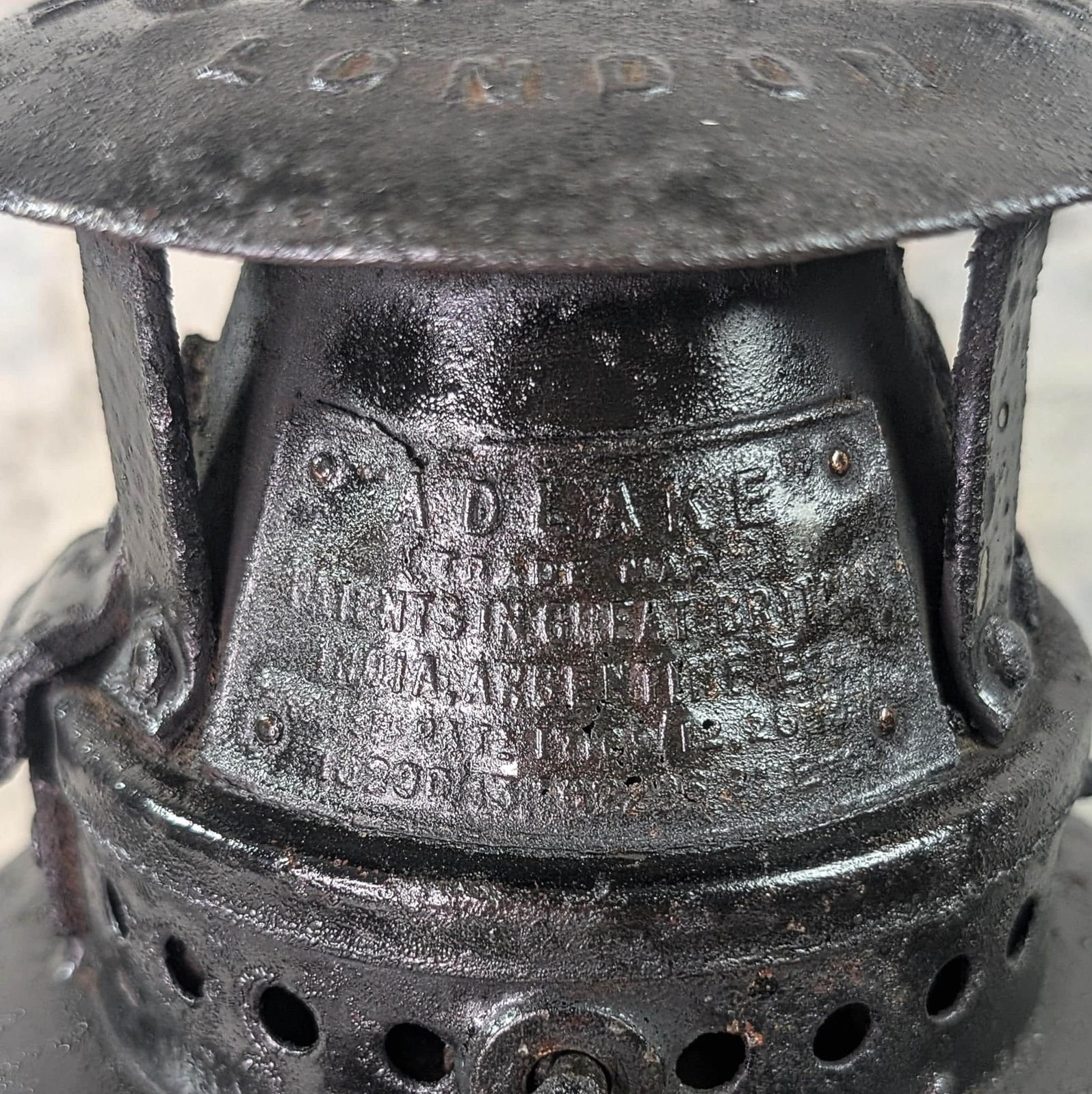 Vintage Adlake Railway Signal Lamp | Upcycled Industrial Table Lamp | British Railway Lantern | Antique Railway Lighting | One Of A Kind photo Lighting