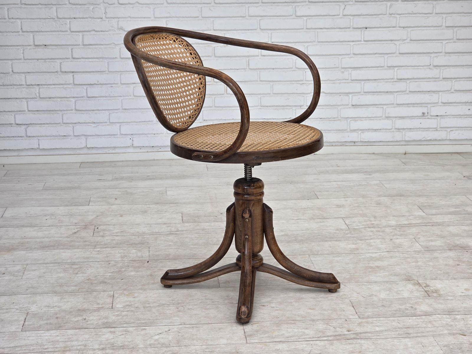 1950s, Swivel Armchair, Bent Wood, Furniture Mesh. photo furniture