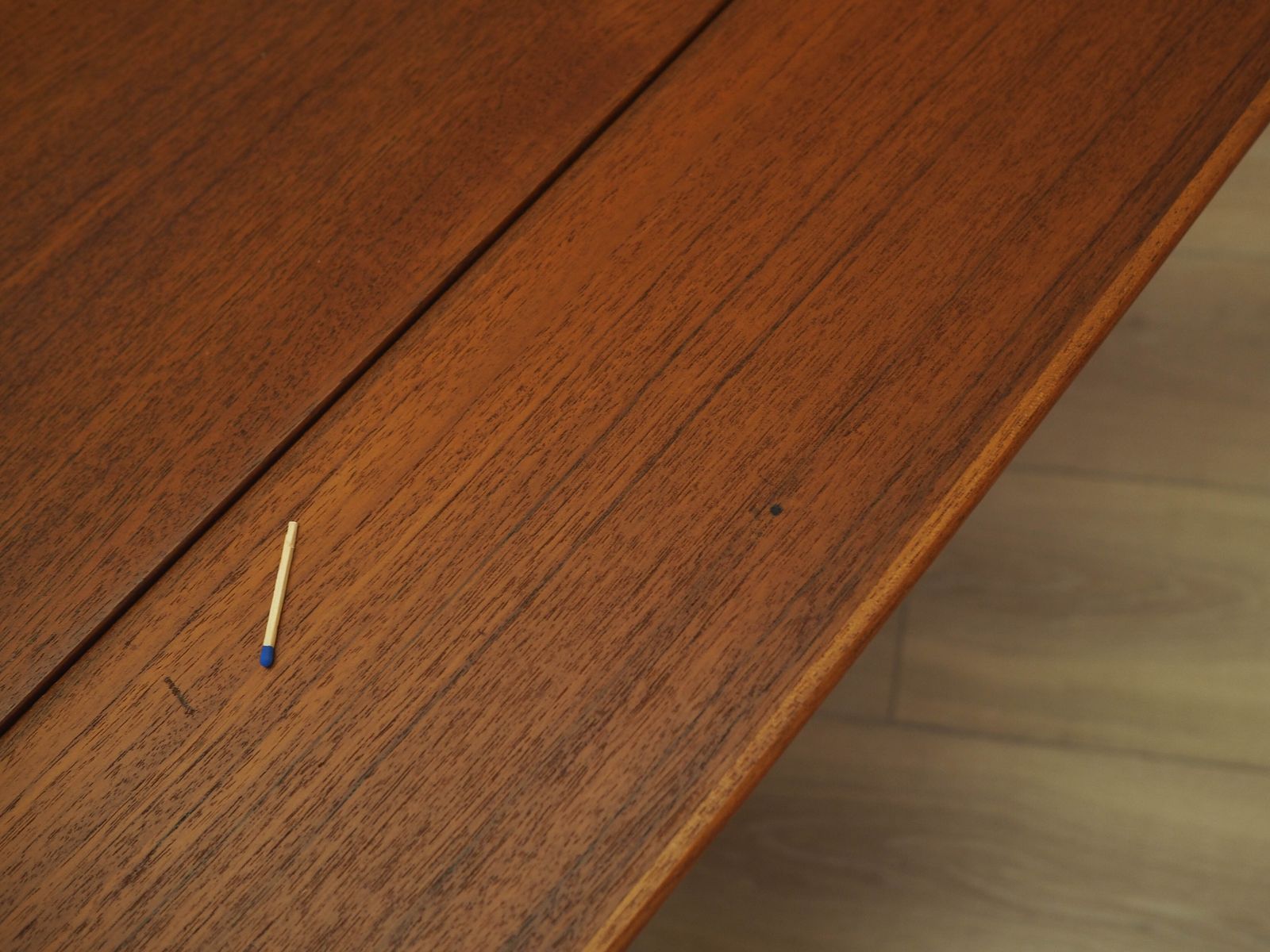 photo for sale Danish Teak Coffee Table With Slatted Shelf, 1960s