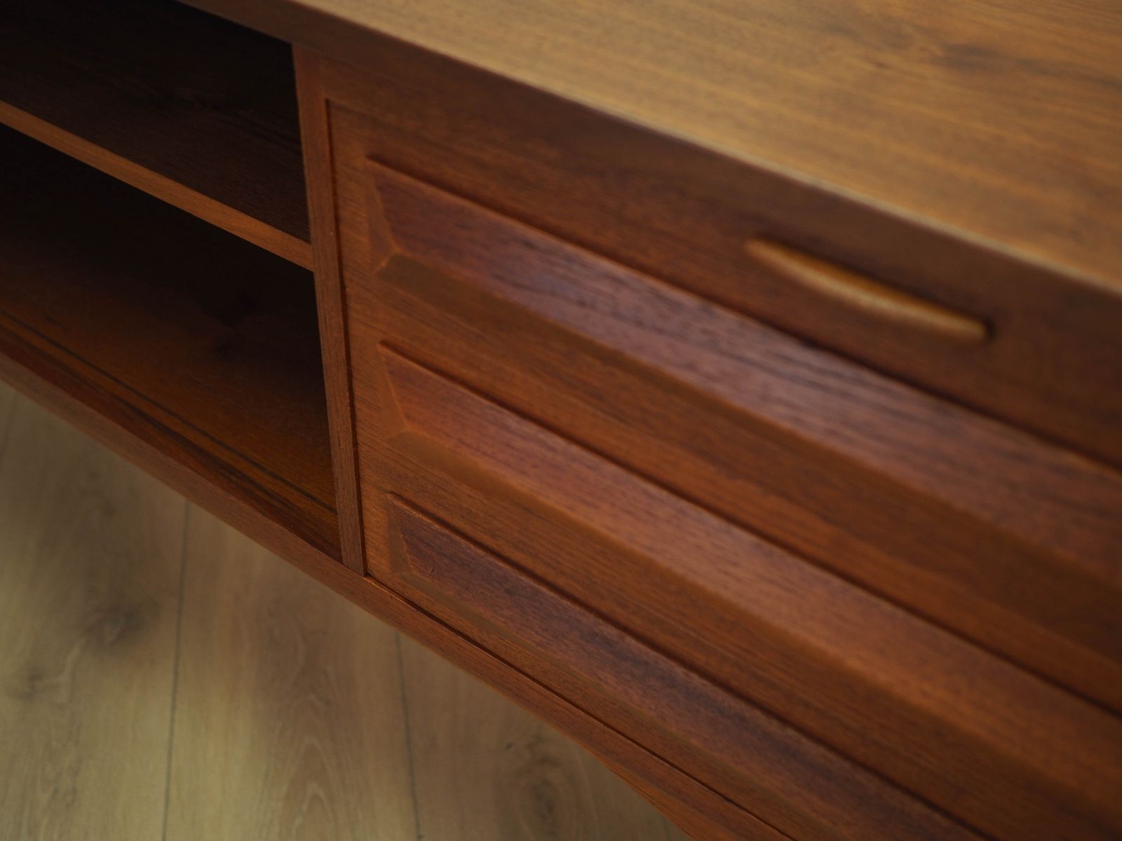 2159.0 Danish Teak Sideboard With Pull Out Surfaces And Drawers, 1970s photo